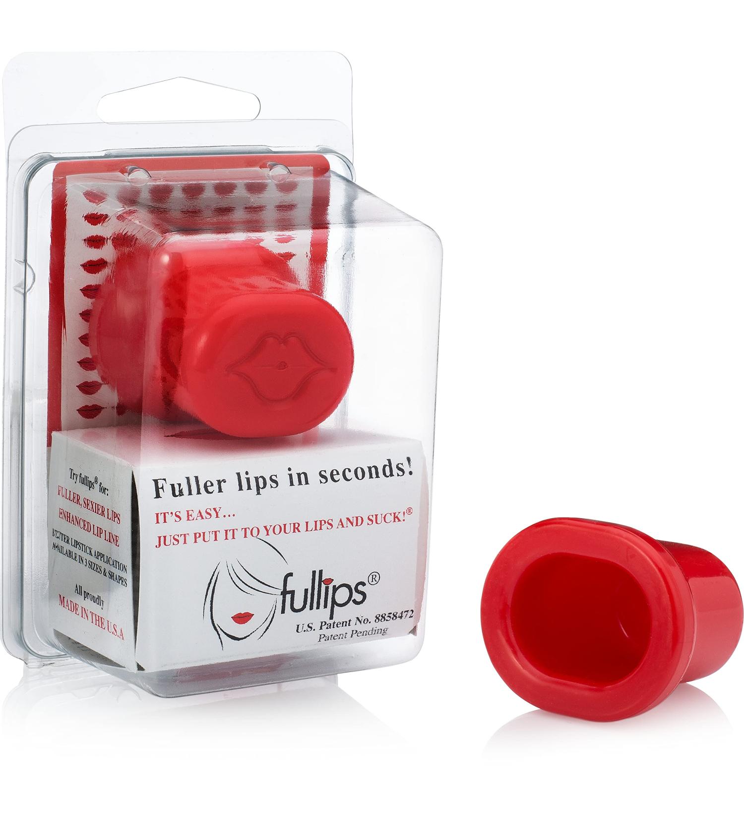 Fullips Lip Plumper Tool - Small Oval with Bonus Medium Oval Enlarger | Natural Instant Lip Enhancement Kit for Fuller Lips - Buy Online on GoSupps.com