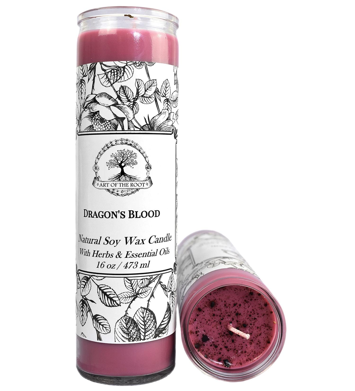 Dragons Blood 7 Day Soy Spell Candle | Love Power Protection & Purification Rituals (hoodoo wiccan pagan magick)