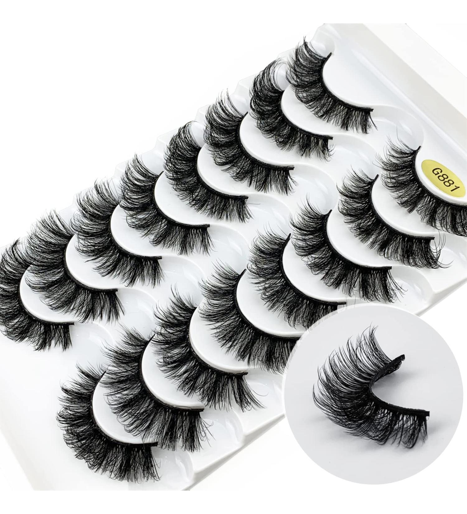 KOKAY Russian Strip Lashes 8 Pairs DD Curl Reusable Faux Mink 3D Fake Eyelashes - Waterproof & Fluffy - Gift Set (K001 15MM) - Buy Online on GoSupps.com