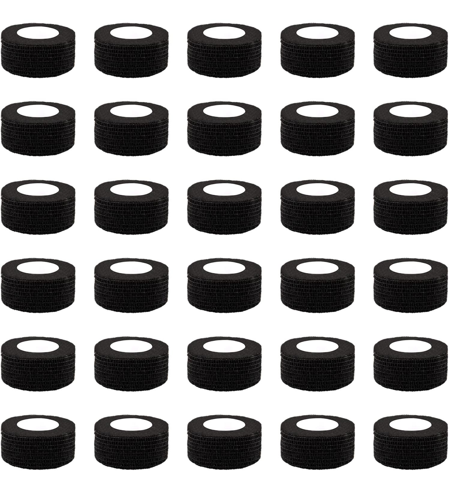 BQTQ 30 Rolls Cohesive Bandage 1 Inch x 5 Yards - Self Adherent Sport Wrap Tape for Human & Animals - Black - Buy Online on GoSupps.com