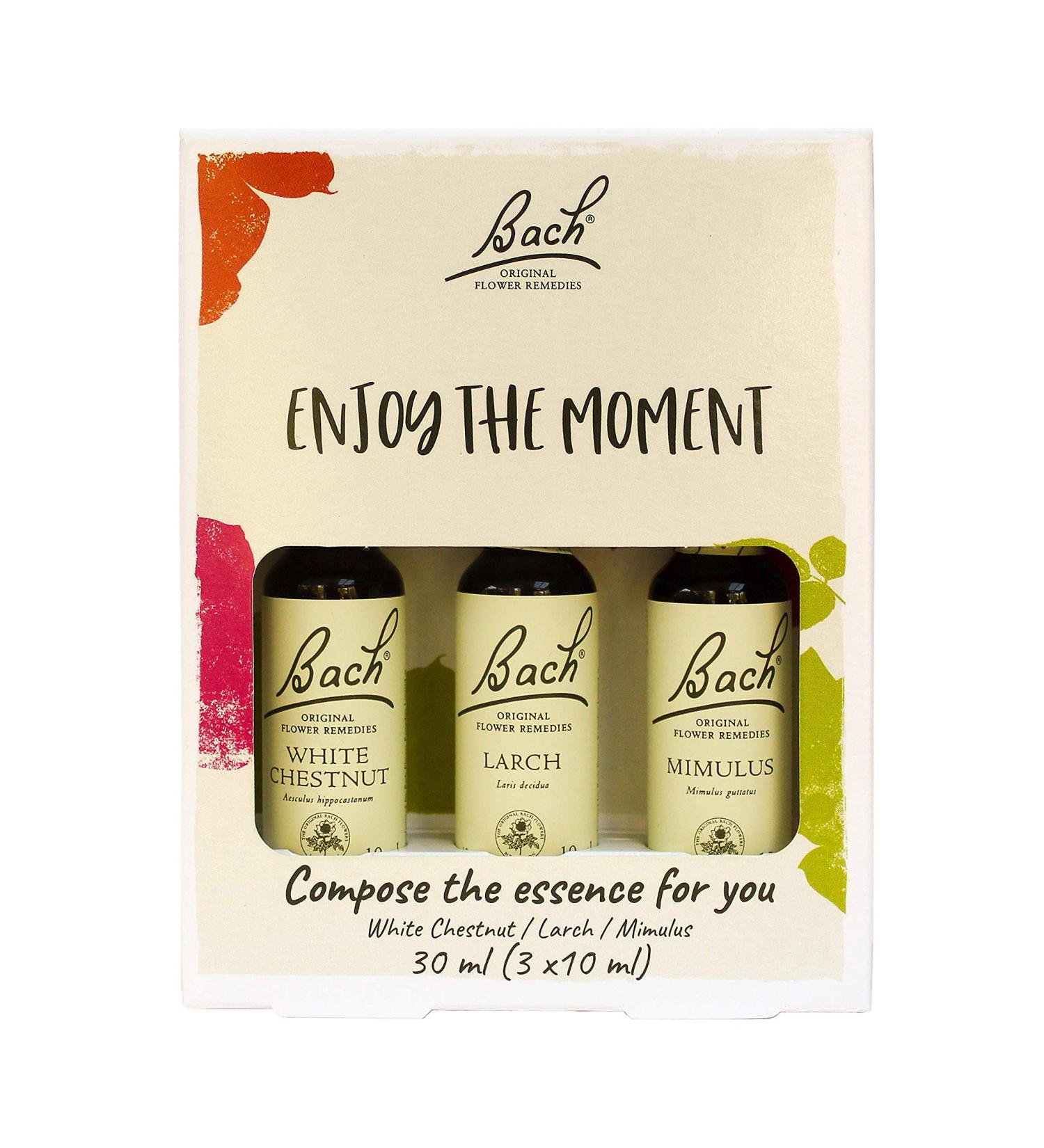 Bach Original Flower Remedies Vegan Formula Bundle - Emotional Wellness Support - White Chestnut, Larch, Mimulus - 3 x 10ml - Buy Online on GoSupps.com