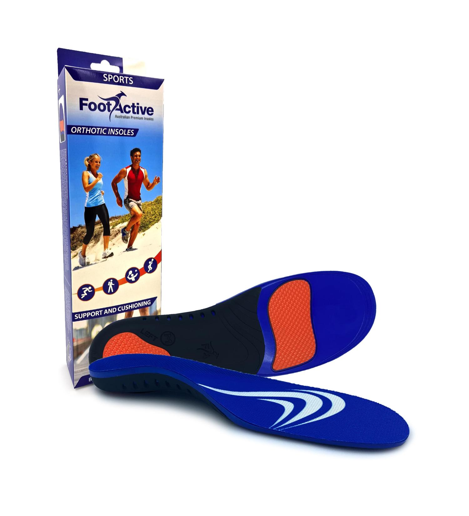 FootActive Sports Insoles Blue XS - Size 3/4.5 UK | Comfort & Support for Active Feet - Buy Online on GoSupps.com