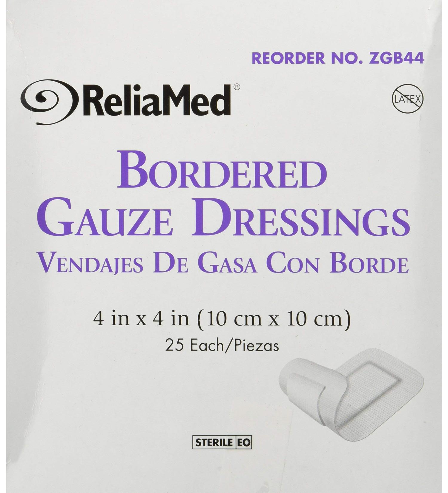 Sterile Bordered Gauze Dressing 4 x 4 Box of 25