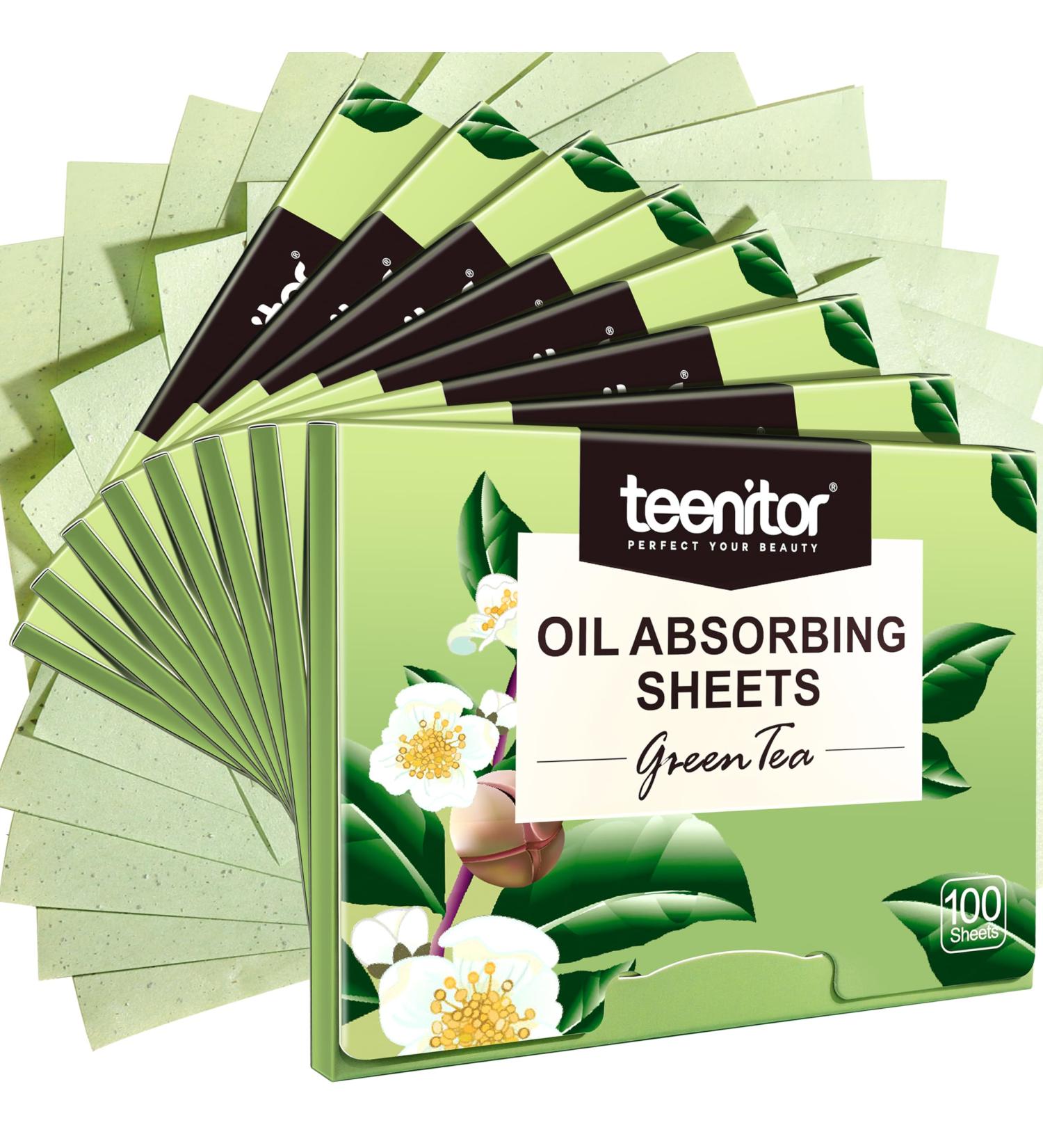 800 Counts Natural Green Tea Oil Control Film Teenitor Oil Absorbing Sheets for Oily Skin Care Blotting Paper to Remove Excess & Shine Oil Blotting Sheets - Buy Online on GoSupps.com