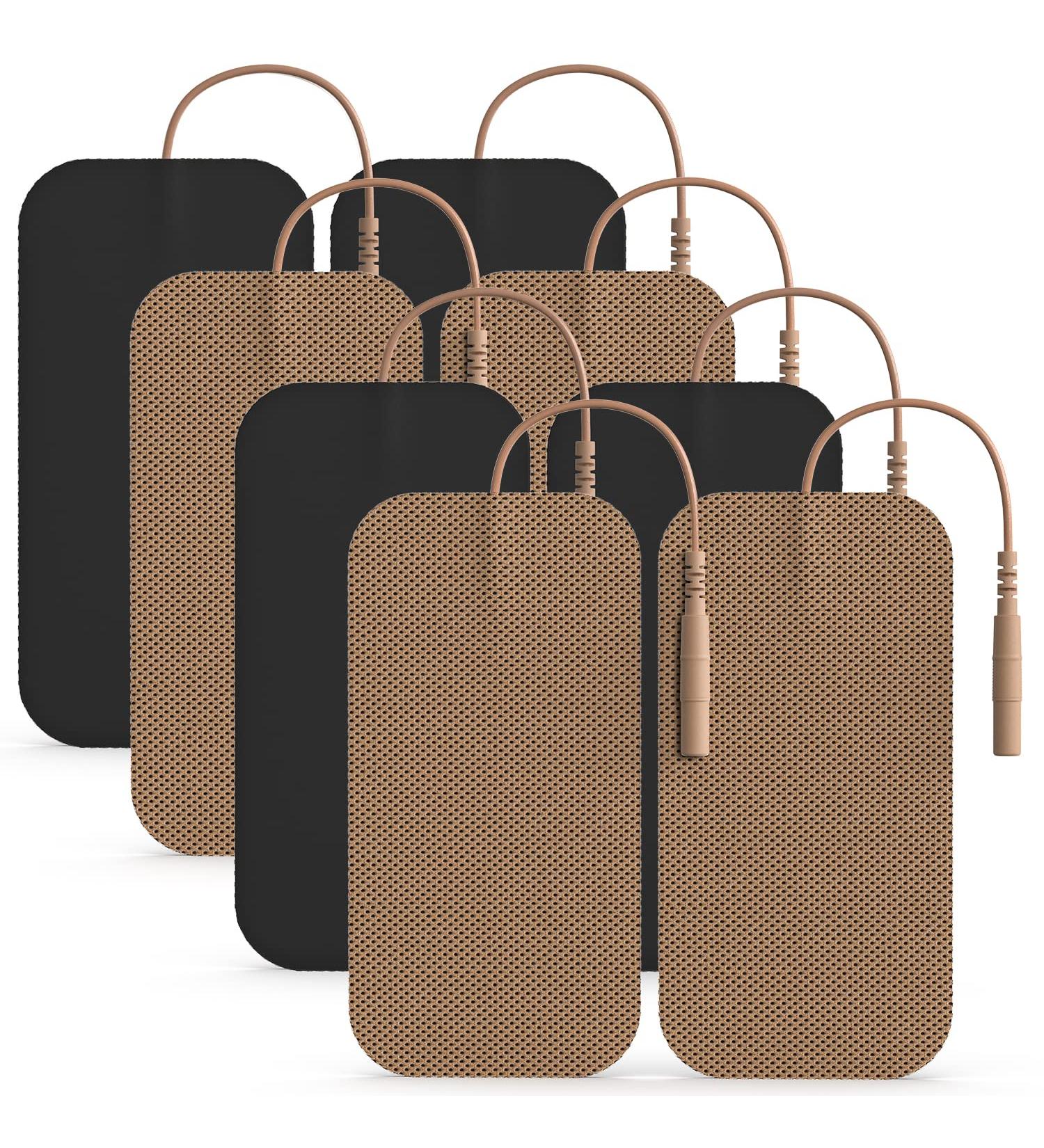 AUVON TENS Unit Pads 2"X4" 8 Pcs  3rd Gen Latex-Free Rectangular Replacement Pads Electrode Patches with Upgraded Self-Stick Performance for Electrotherapy (Brown) B-brown - Buy Online on GoSupps.com