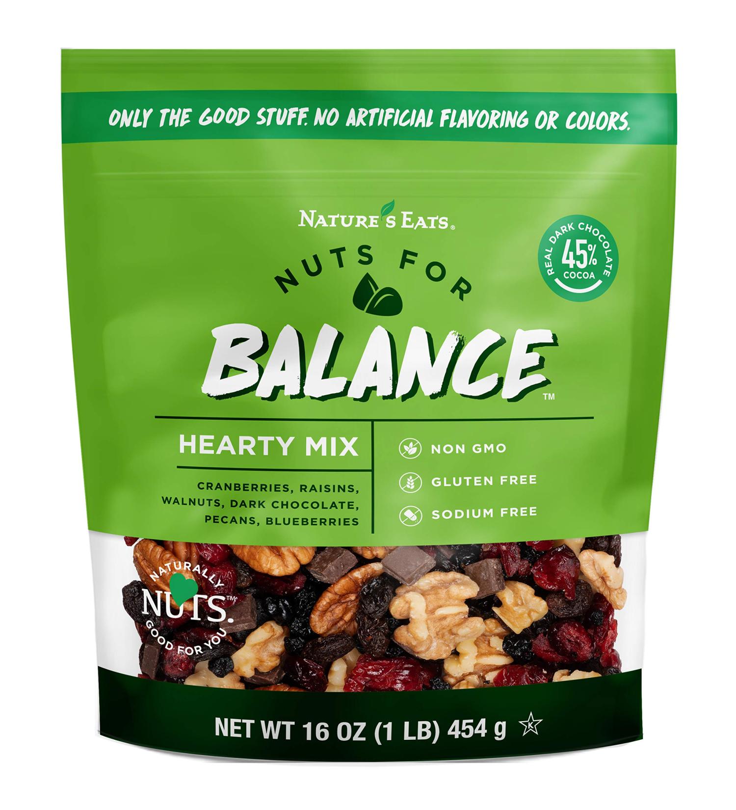 Nature's Eats Hearty Trail Mix with Chocolate - 16 oz - Buy Online on GoSupps.com