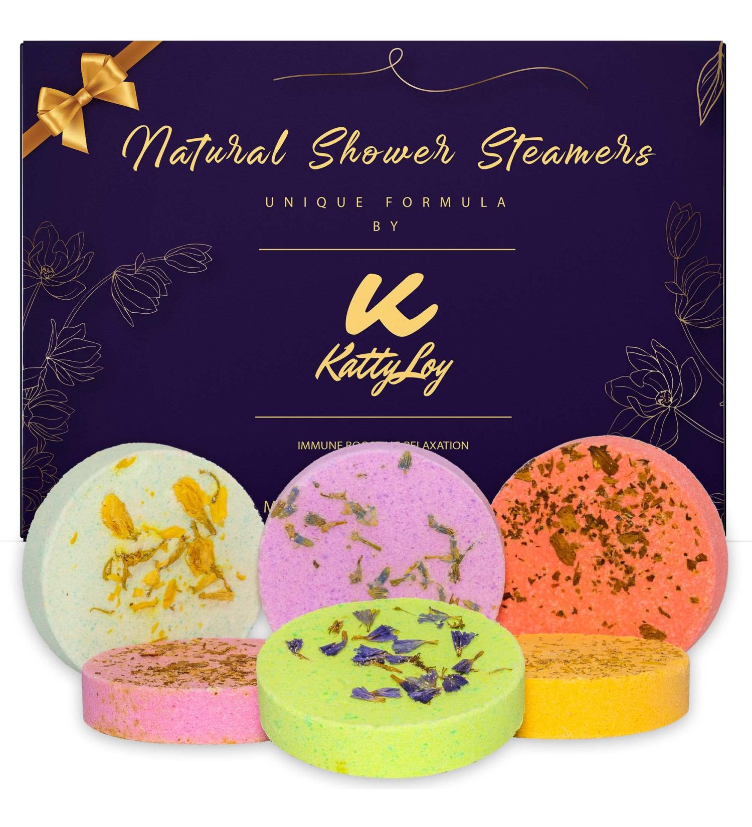 Katty Loy Shower Steamers Fizzer Bombs | Luxury Spa Bath Gift for Women | Strawberry Rose Mint Scent | Novelty Birthday Mother's Day Present - Buy Online on GoSupps.com