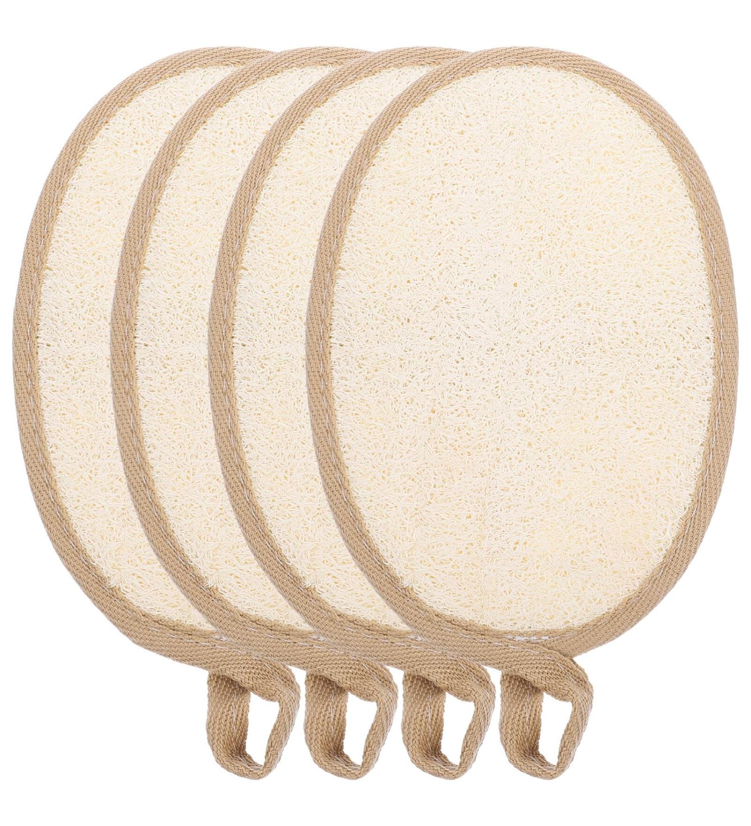 Beaupretty 4pcs Natural Loofah Sponges Exfoliating Body Scrubber for Shower & Bath - Buy Online on GoSupps.com