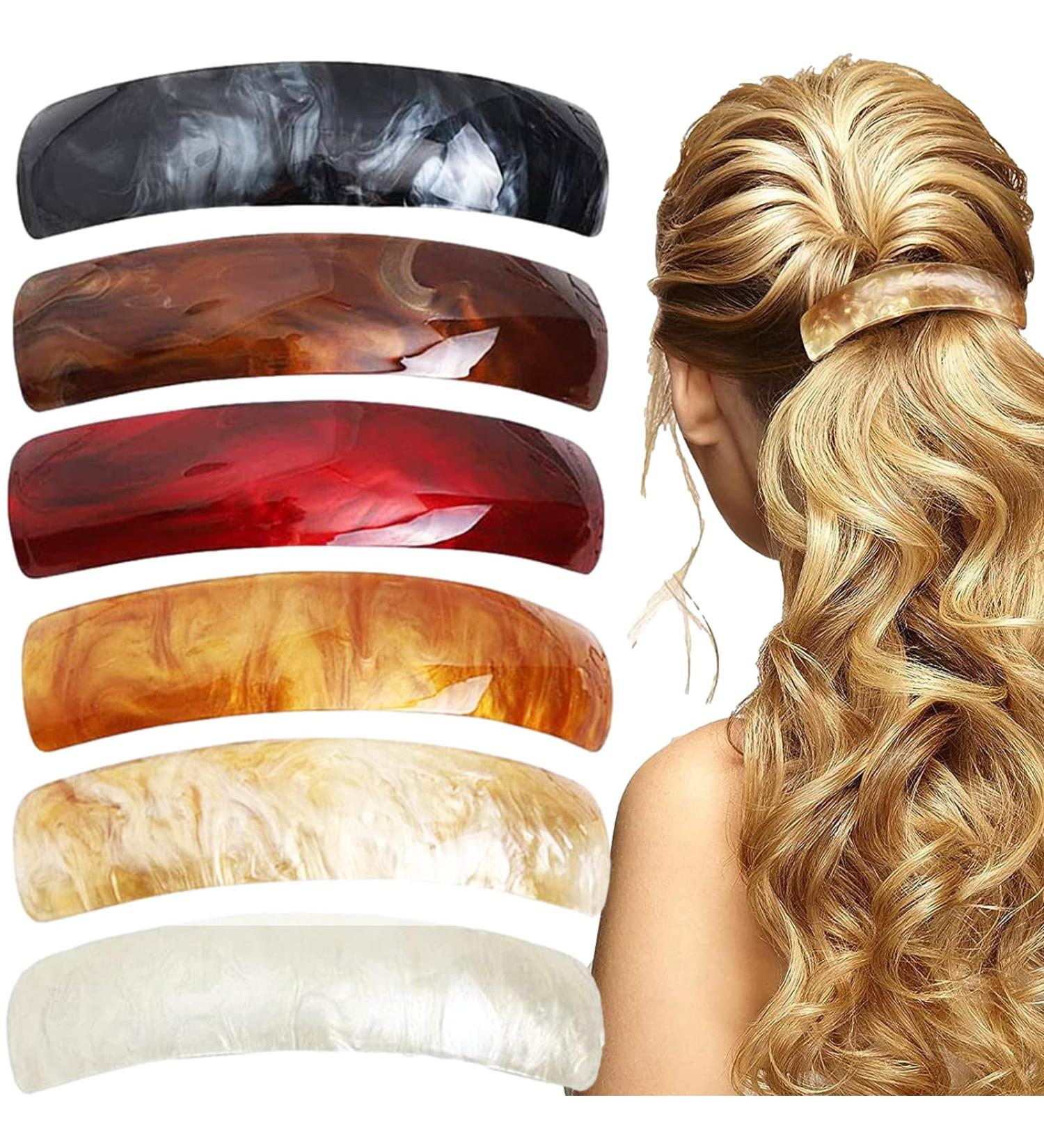 WTPIN 6-Piece Retro Large Hair Clips for Women | Automatic Acrylic Clips for Fine & Medium Thick Hair - Shop Now! - Buy Online on GoSupps.com