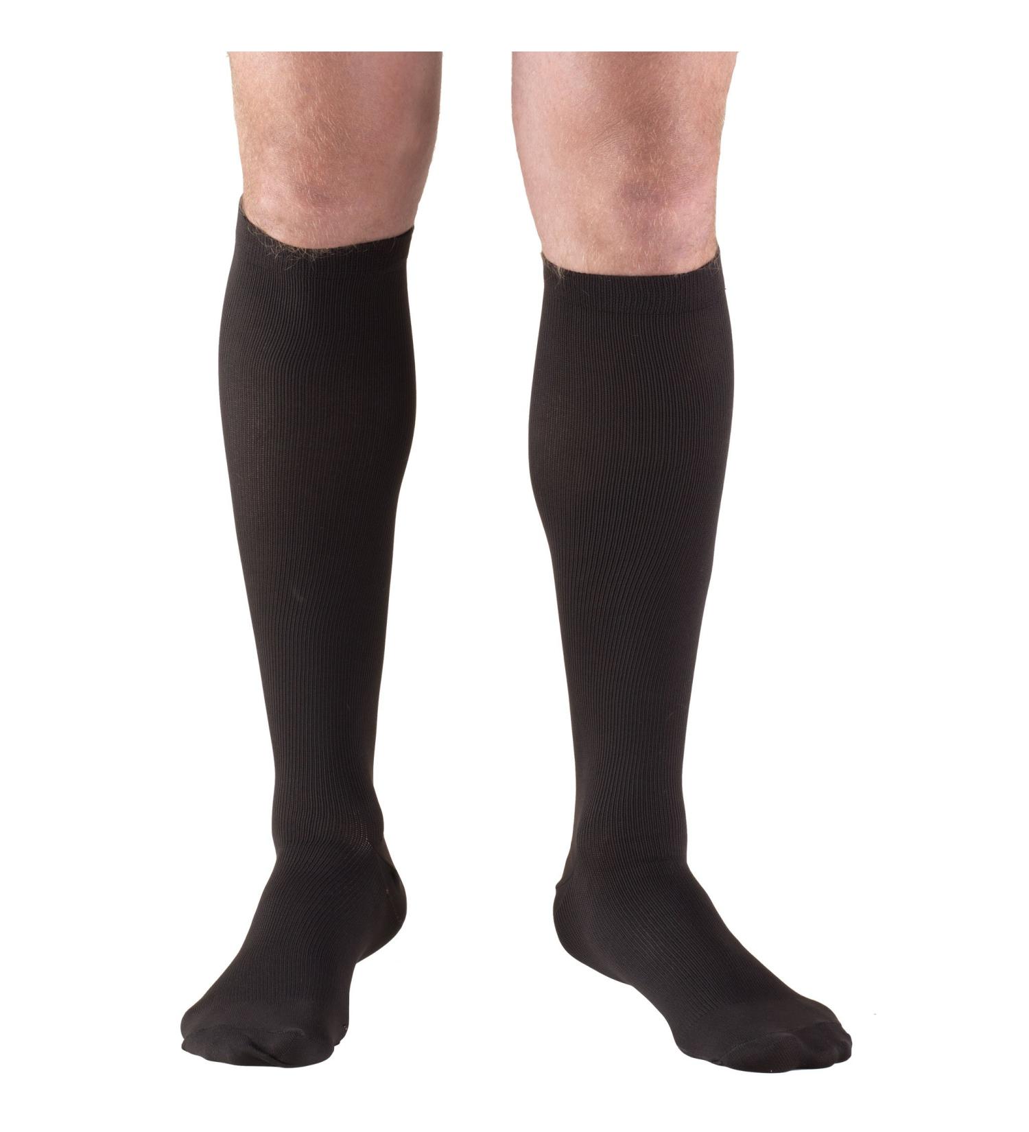 Truform Compression Socks for Men - 15-20 mmHg Knee High Dress Socks - Black Large (1 Pair) - Comfortable & Supportive - Buy Online on GoSupps.com