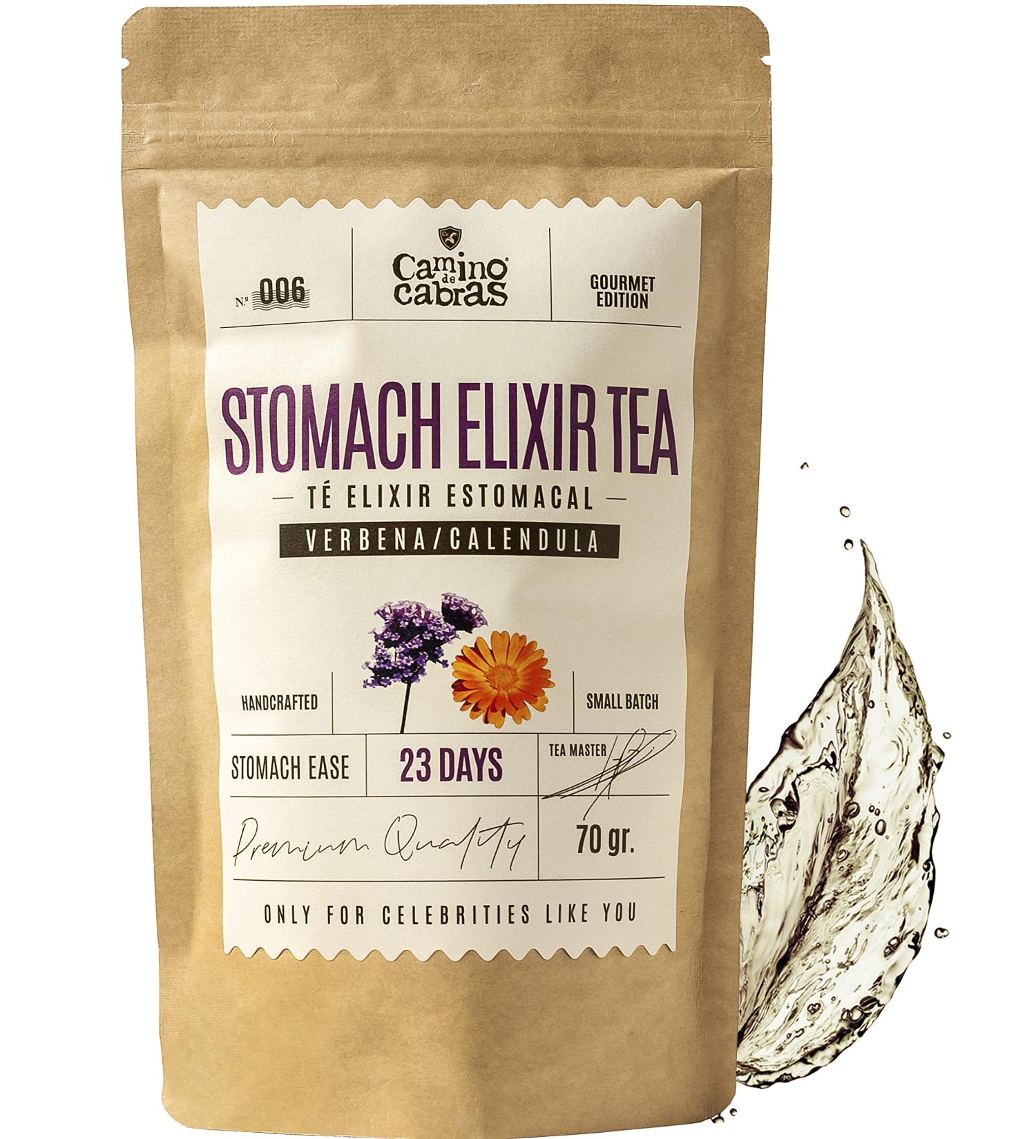 N 006 STOMACH ELIXIR TEA - Gut Health - Indigestion & Bloating Relief Peppermint Tea Chamomile Fennel Liquorice Root Anise Calendula Verbena Carrot Stomach Ease Detox Herbal Tea Infusion 70g Stomach Ease Tea - Buy Online on GoSupps.com