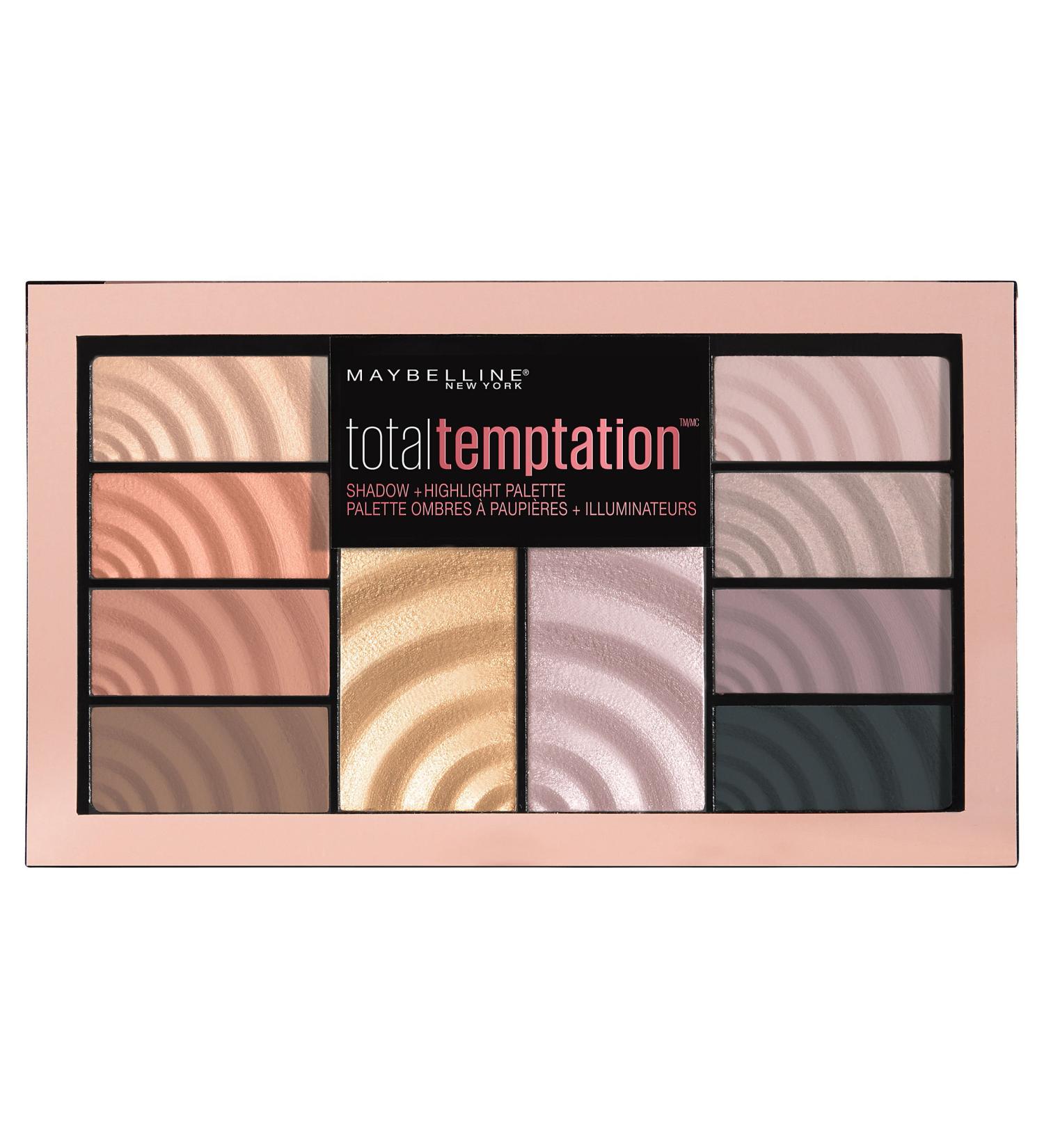 Maybelline Total Temptation Eyeshadow & Highlight Palette 0.42 oz â€“ Perfect for All-Day Glam - Buy Online on GoSupps.com