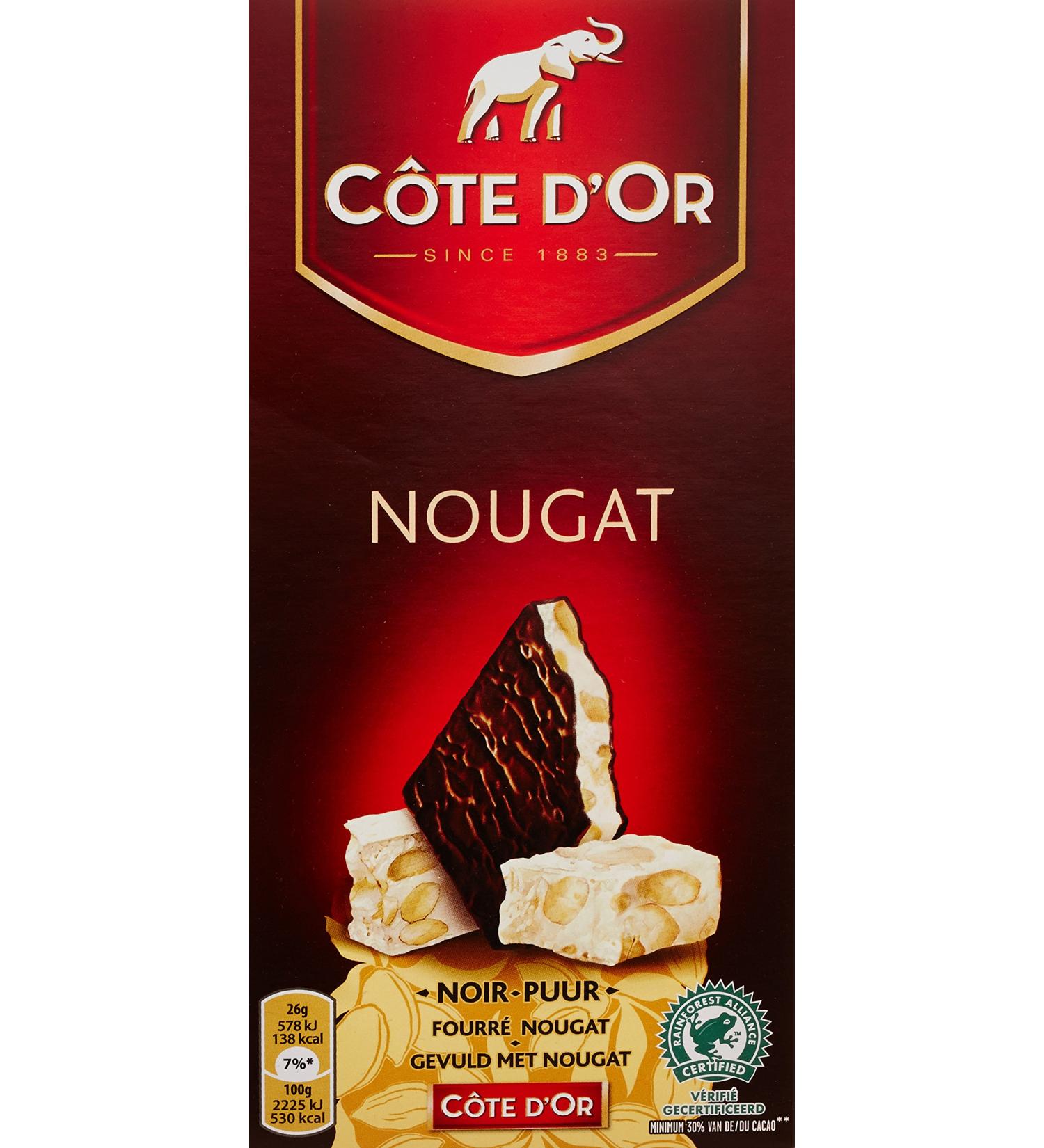  Cote D'Or Cote D'Or Noir Nougat Filled 130 g - Pack of 4 - Buy Online on GoSupps.com