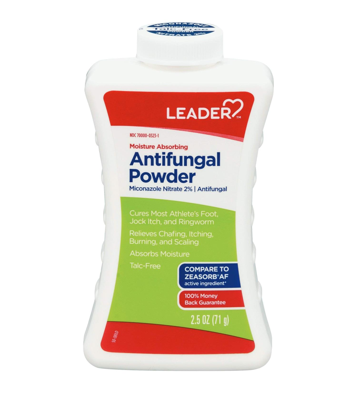 Leader Athlete's Foot AF Powder 2.5 oz - Talc-Free, Moisture Absorbing - Compare to Zeasorb - Pack of 1 - Buy Online on GoSupps.com