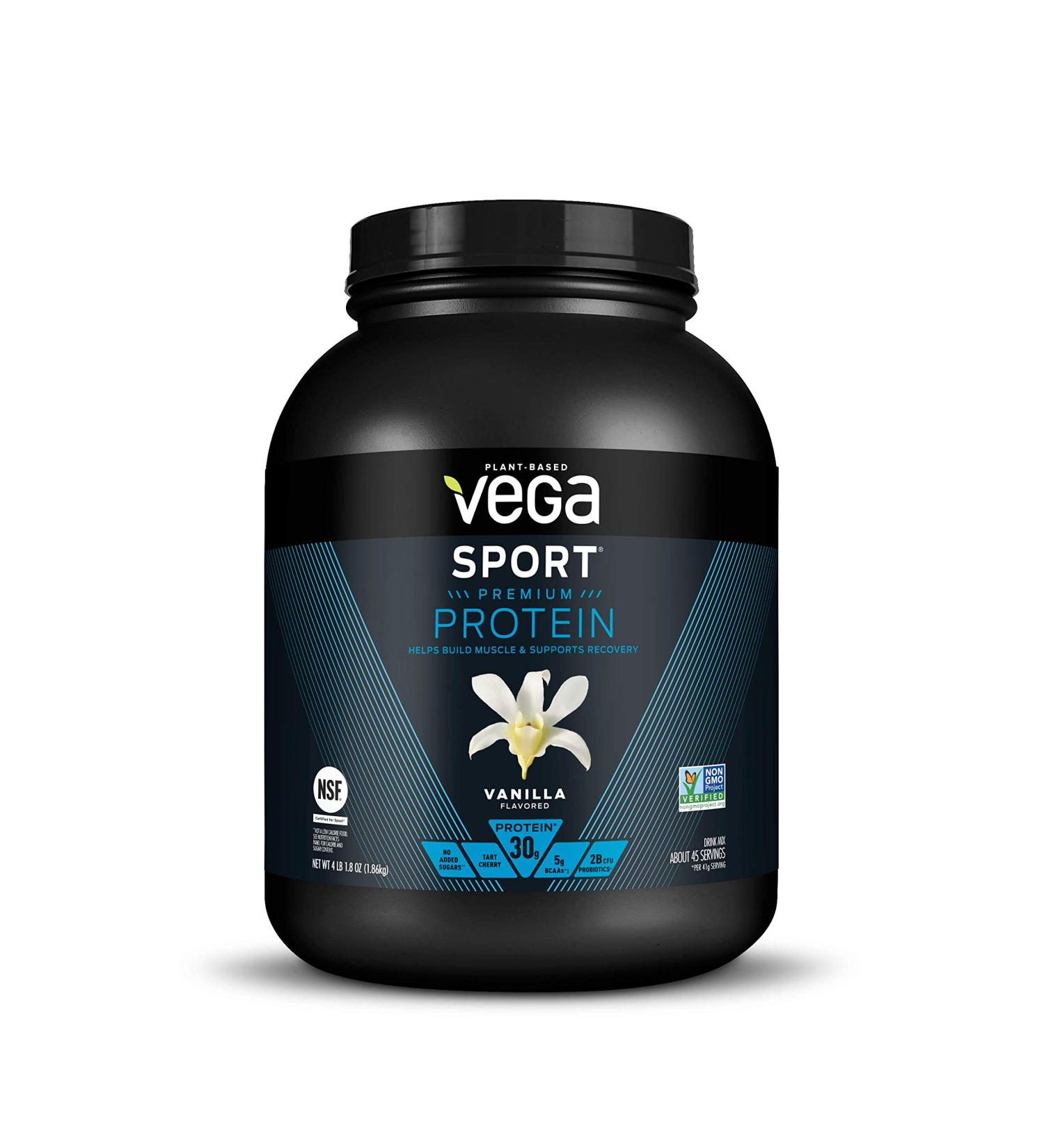 Vega Sport Protein Vanilla 4 lb - High-Performance Plant-Based Protein Powder - Buy Online on GoSupps.com