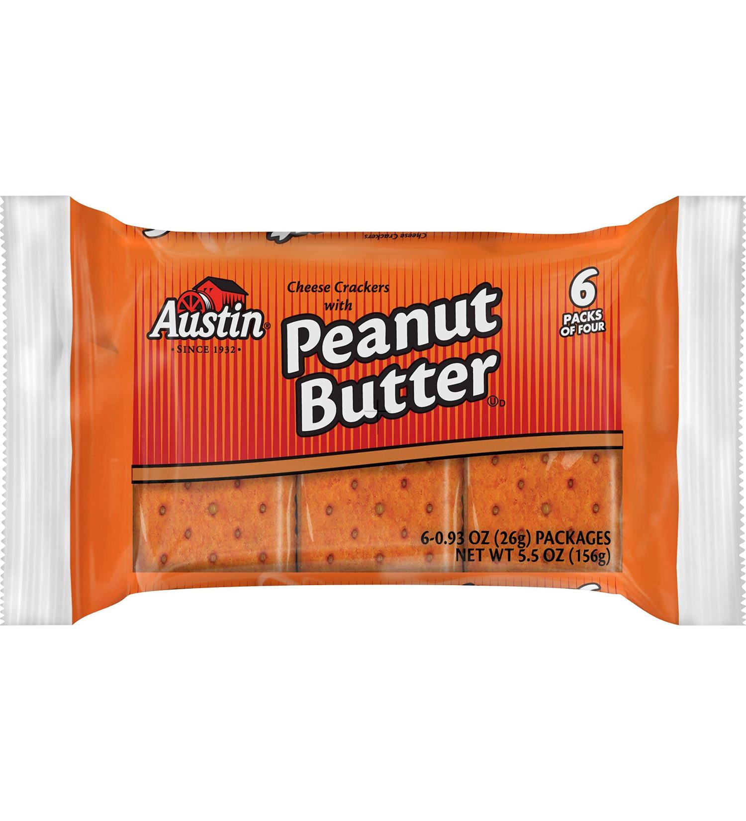 Austin Cheese Sandwich Cracker with Peanut Butter, 0.917 Ounce -- 144 per case. butter,cheese 1 Count (Pack of 144)