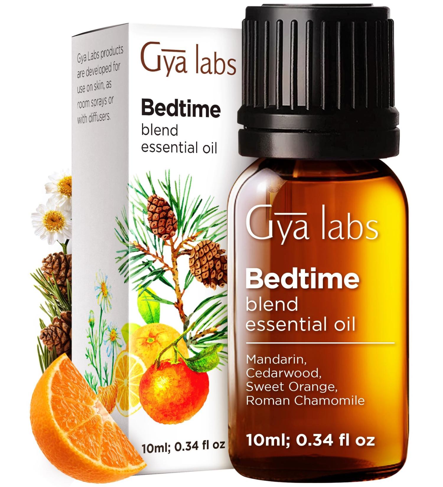 Gya Labs Bedtime Essential Oil for Aromatherapy - 0.34 Fl Oz - Premium Grade Essential Oils for Diffuser Aromatherapy Hair Care Skin Care Body Massage & DIY Candle Making Scents - Buy Online on GoSupps.com