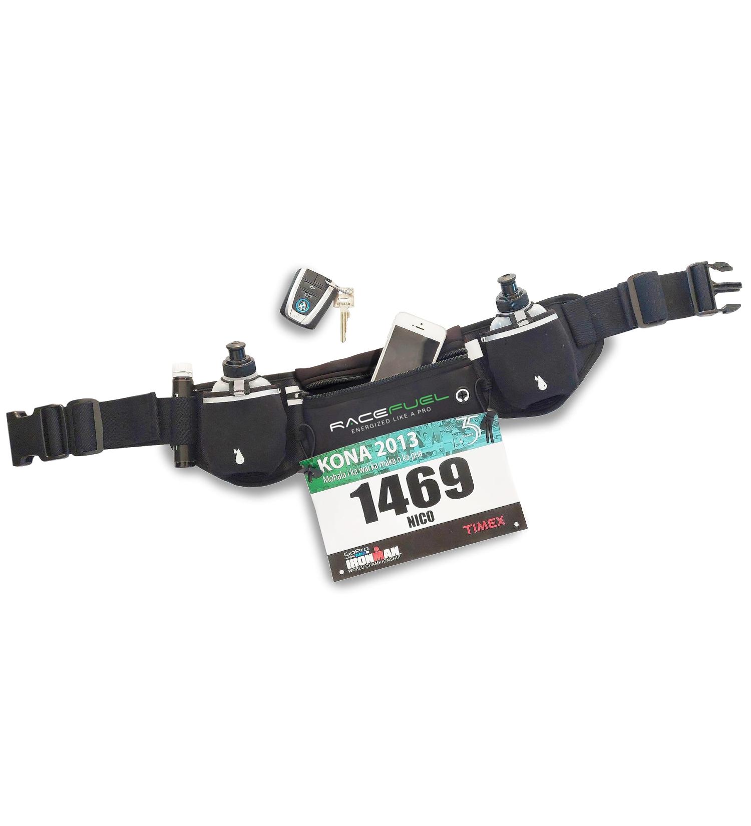 Racepace Racefuel Drinking Belt with Waterproof Bottle - Ideal for Triathlon Running & Cycling | Adjustable Girdle with Phone Compartment - Buy Online on GoSupps.com