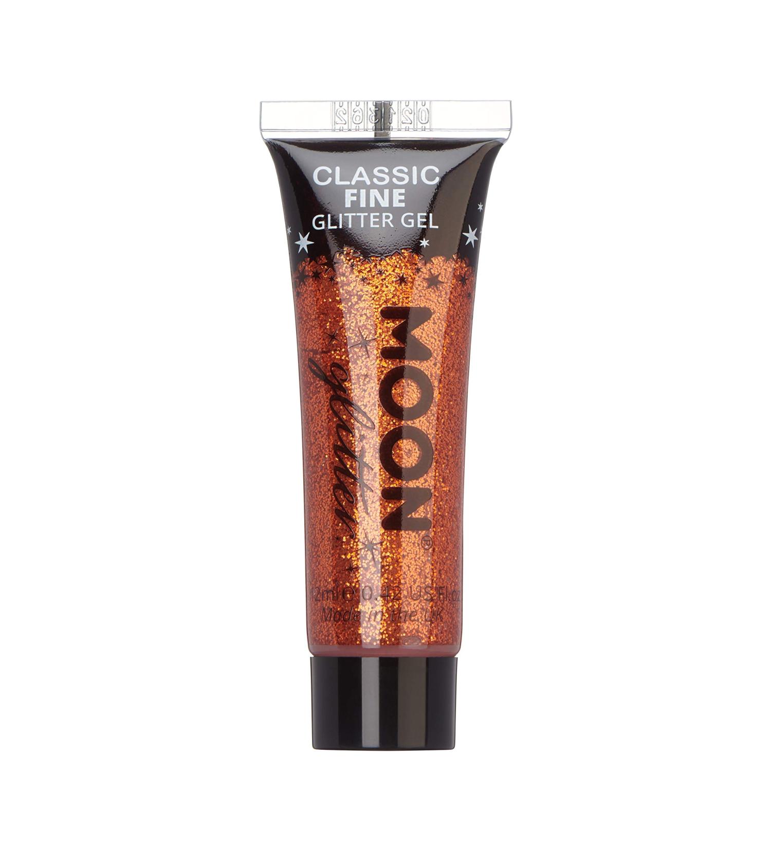 Moon Glitter Copper Bronze Fine Glitter Gel - 12ml | Cosmetic Festival Face & Body Paint - For Face, Body, Hair & Nails - Buy Online on GoSupps.com