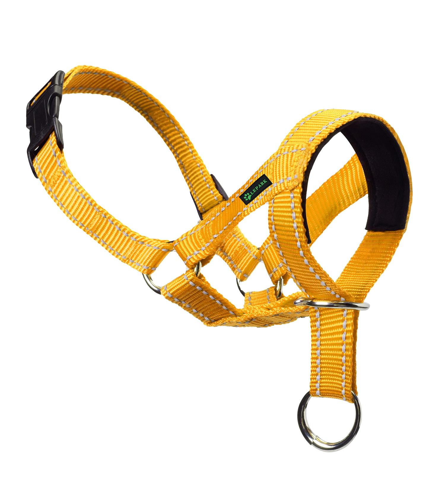 Buy ILEPARK Dog Halter for Training - Adjustable & Easy-to-Use Head Harness to Stop Pulling - Colorful M Yellow - International Shipping Available - Buy Online on GoSupps.com