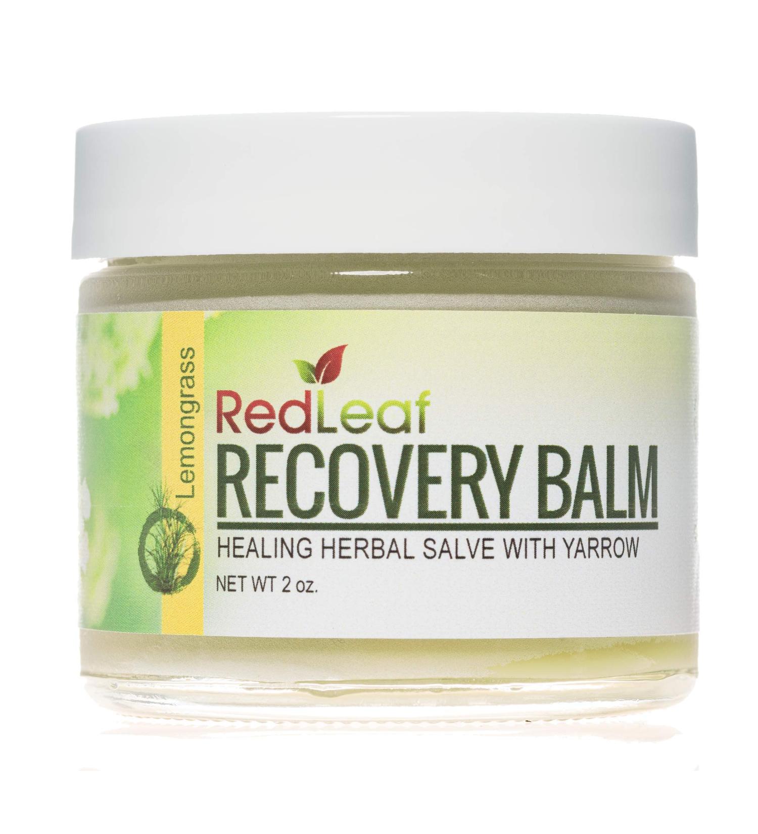 Red Leaf Recovery Balm | Herbal Skin Salve with Organic Yarrow | Soothing Healing Ointment | Yarrow & Lemongrass Essential Oil | 2 oz - Buy Online on GoSupps.com