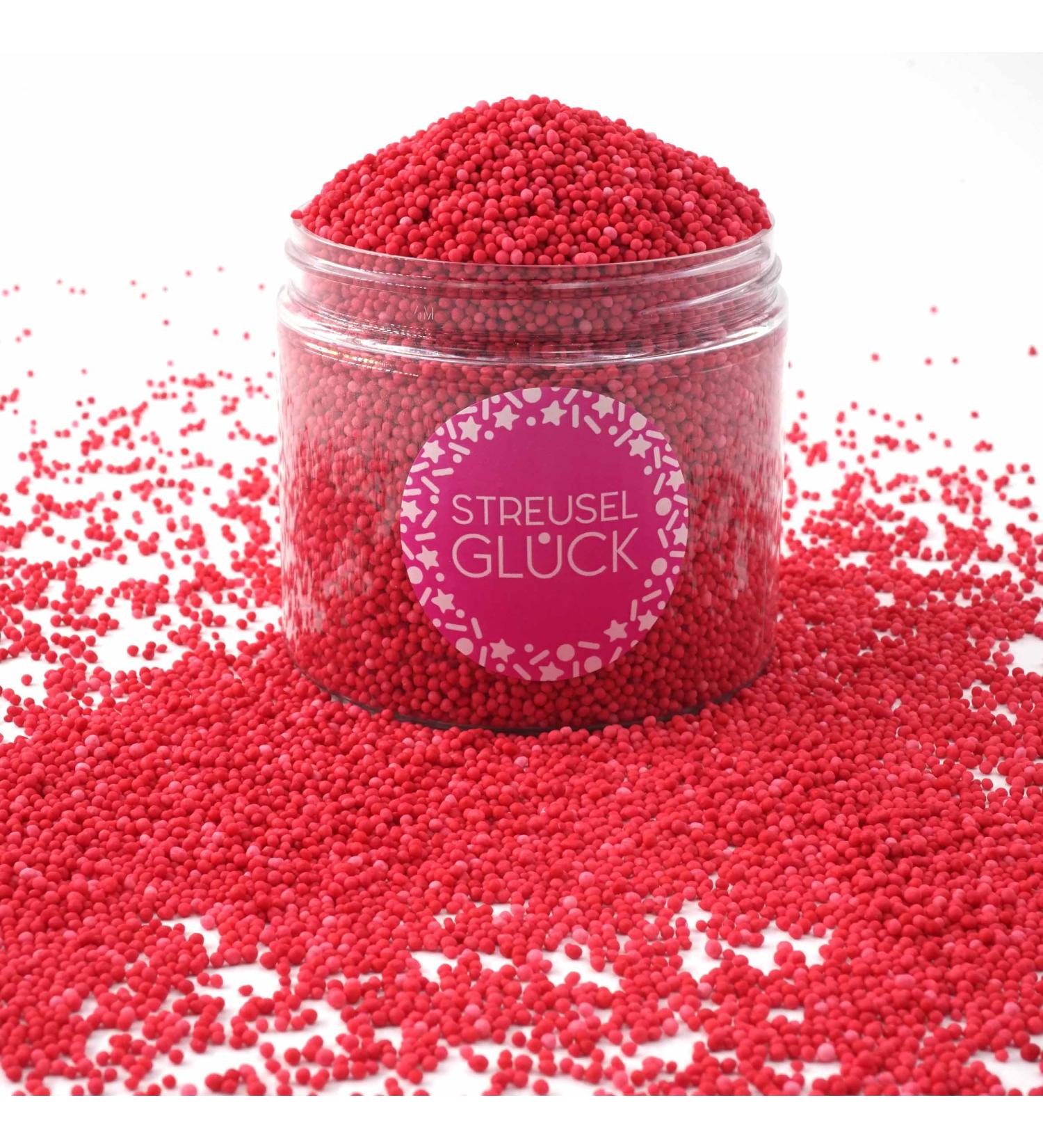 Strussel happiness crumbly just pure red 180g non -pareles sugar beads sugar pearls sugar sprinkles children's birthday Christmas tortendeko cupcakes muffins christmas cake streusel cookies cake