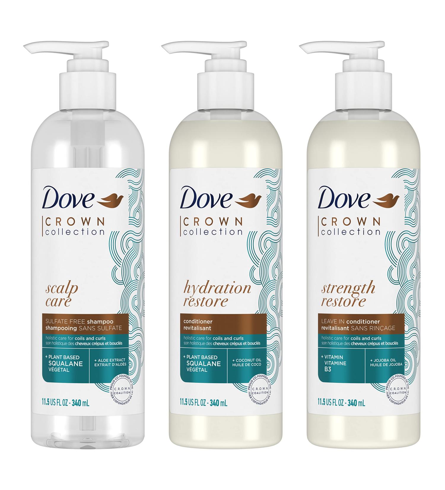 Dove Amplified Textures Coconut Milk & Aloe Hair Care Bundle - 3 Pack, 11.5 oz each - Buy Online on GoSupps.com