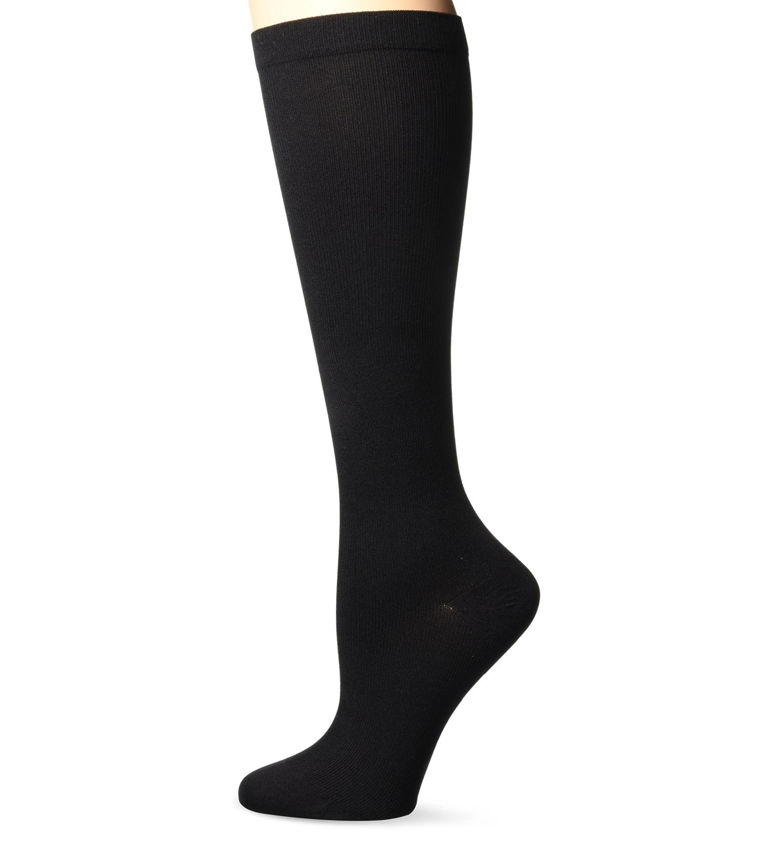 Activa 15-20 mmHg Sheer Therapy Women's Socks, Black, Large