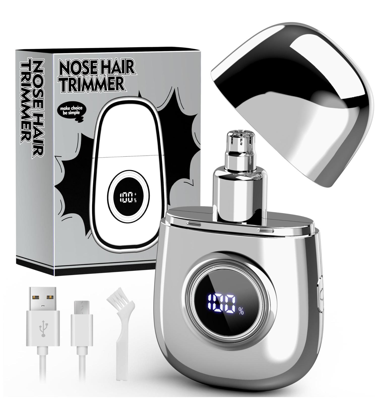 Buy Rechargeable Nose Hair Trimmer for Men & Women Painless Dual Edge Blades Battery Indicator Dust Protection Cap - Buy Online on GoSupps.com