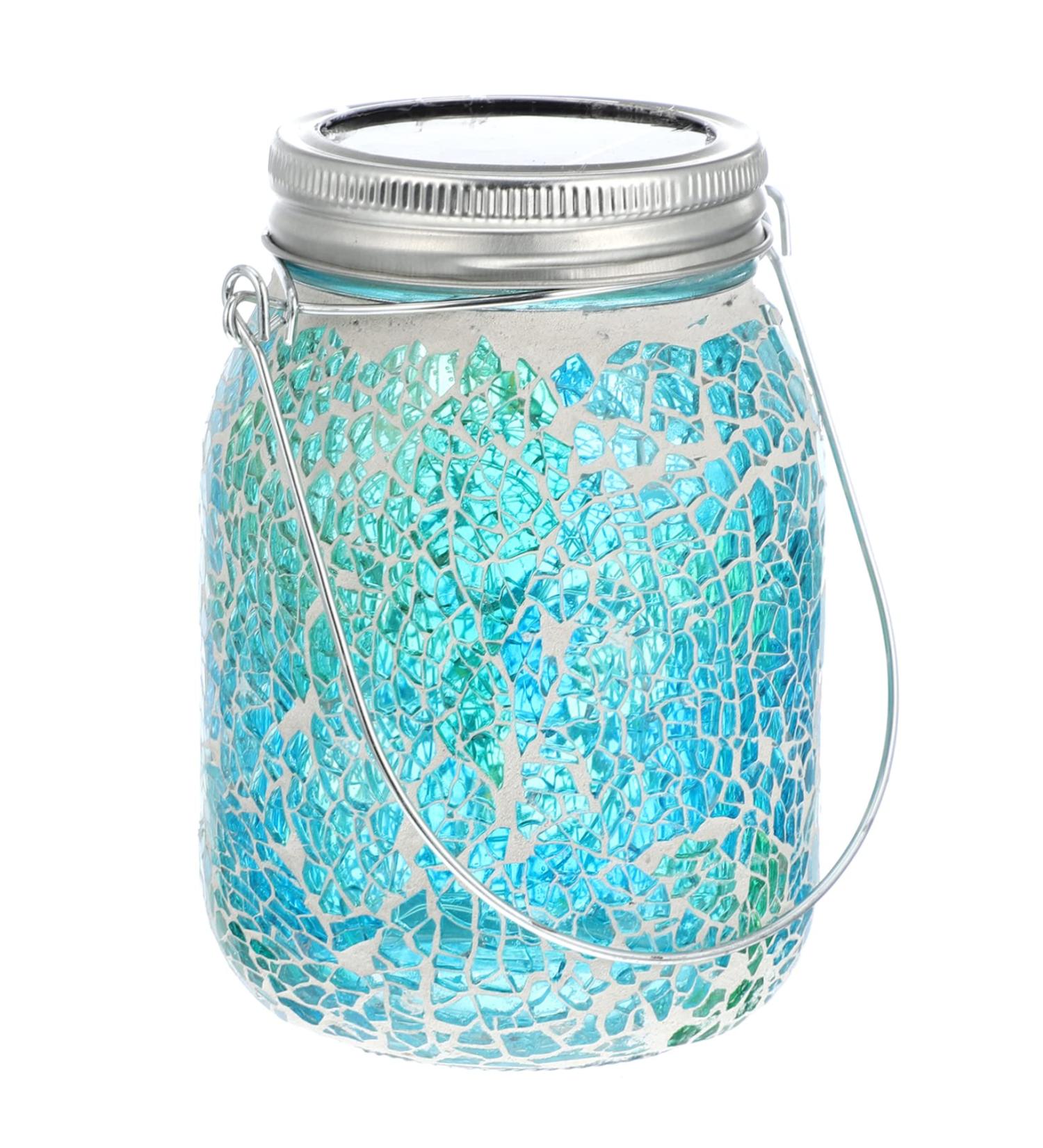 1 PC Mason Tube Lights Garden Lights Decorative Out Door Decor Greenery Decor Solar Lid Light Lights Hanging Mason Jar Outdoor Light Glass Night Lamp Crack LED Lamp Adornment Lamp (Green 12.6X8.5CM) - Buy Online on GoSupps.com