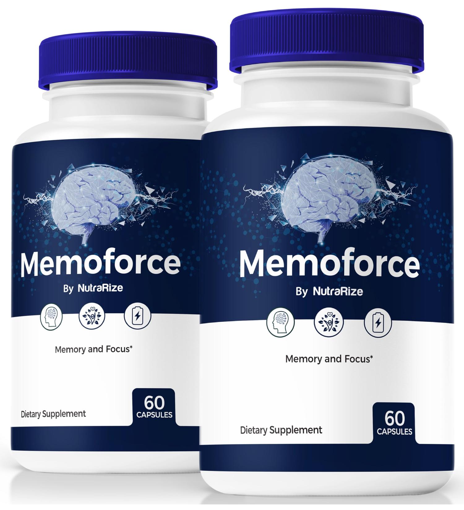 (2 Pack) Memo Force Pills Unlock Your Full Potential With Memo Force Capsules - Supports Memory Focus & Concentration For Balanced Health and Function Official Memo Force Reviews (120 Capsules) - Buy Online on GoSupps.com