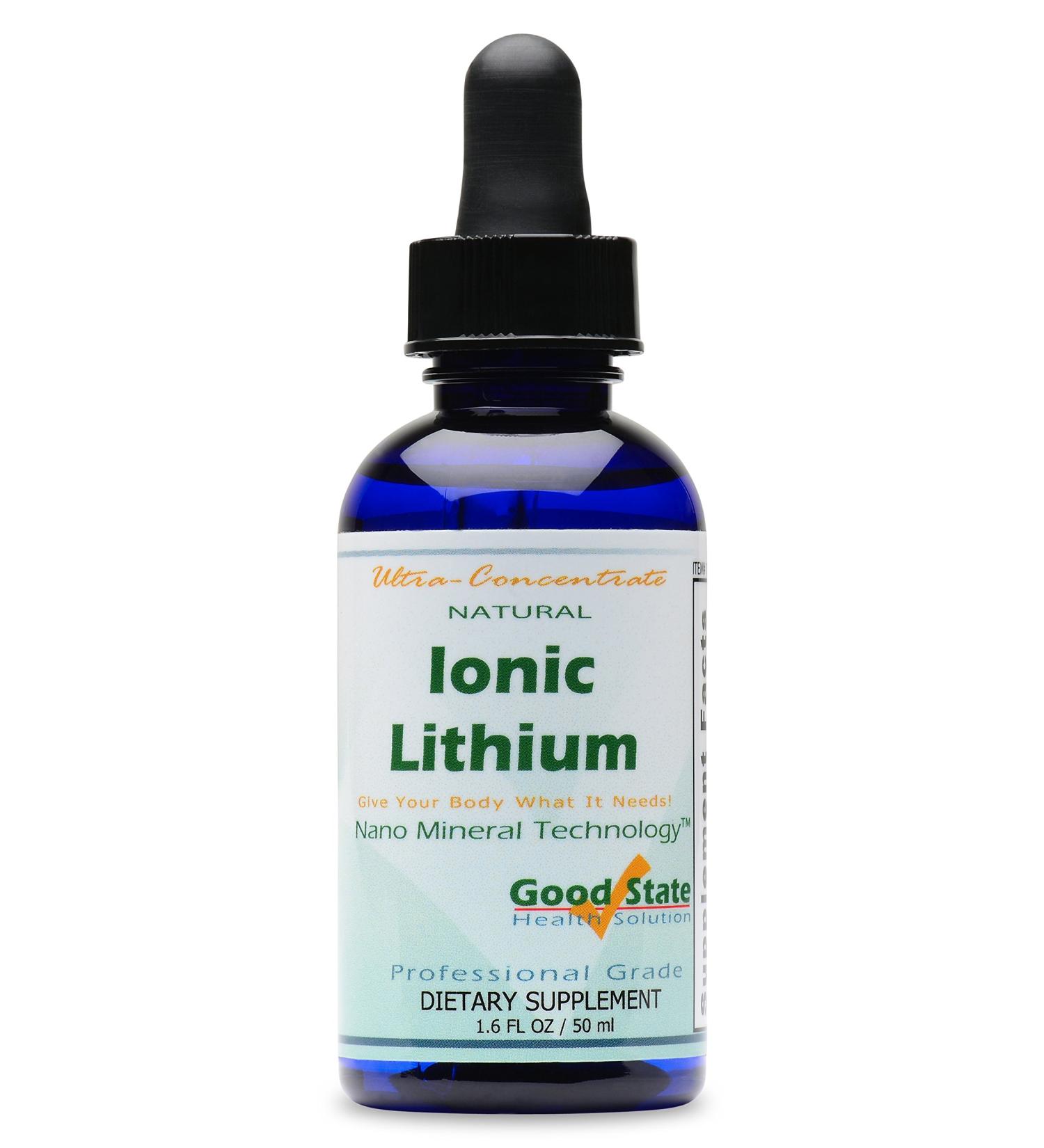 Good State Liquid Ionic Lithium Ultra Concentrate (10 drops equals 500 mcg - 100 servings per bottle)