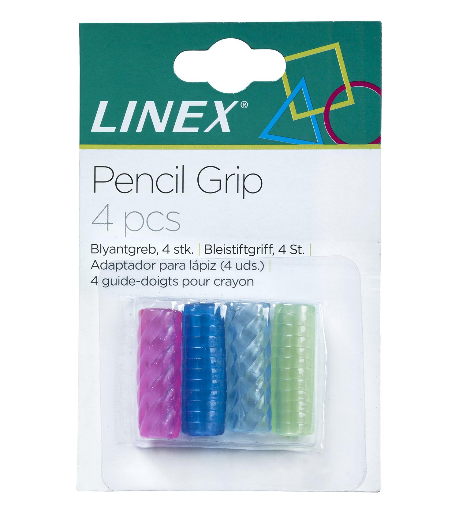Linex KBM200 pen grip made of soft plastic (PVC-free) writing aid for children 4 pieces