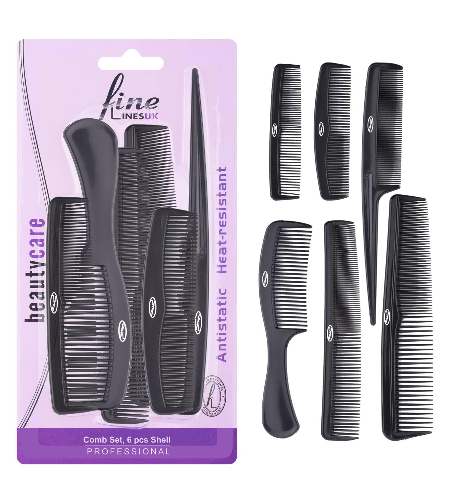 Set of 6 Combs (110-00) (Black (110-00))
