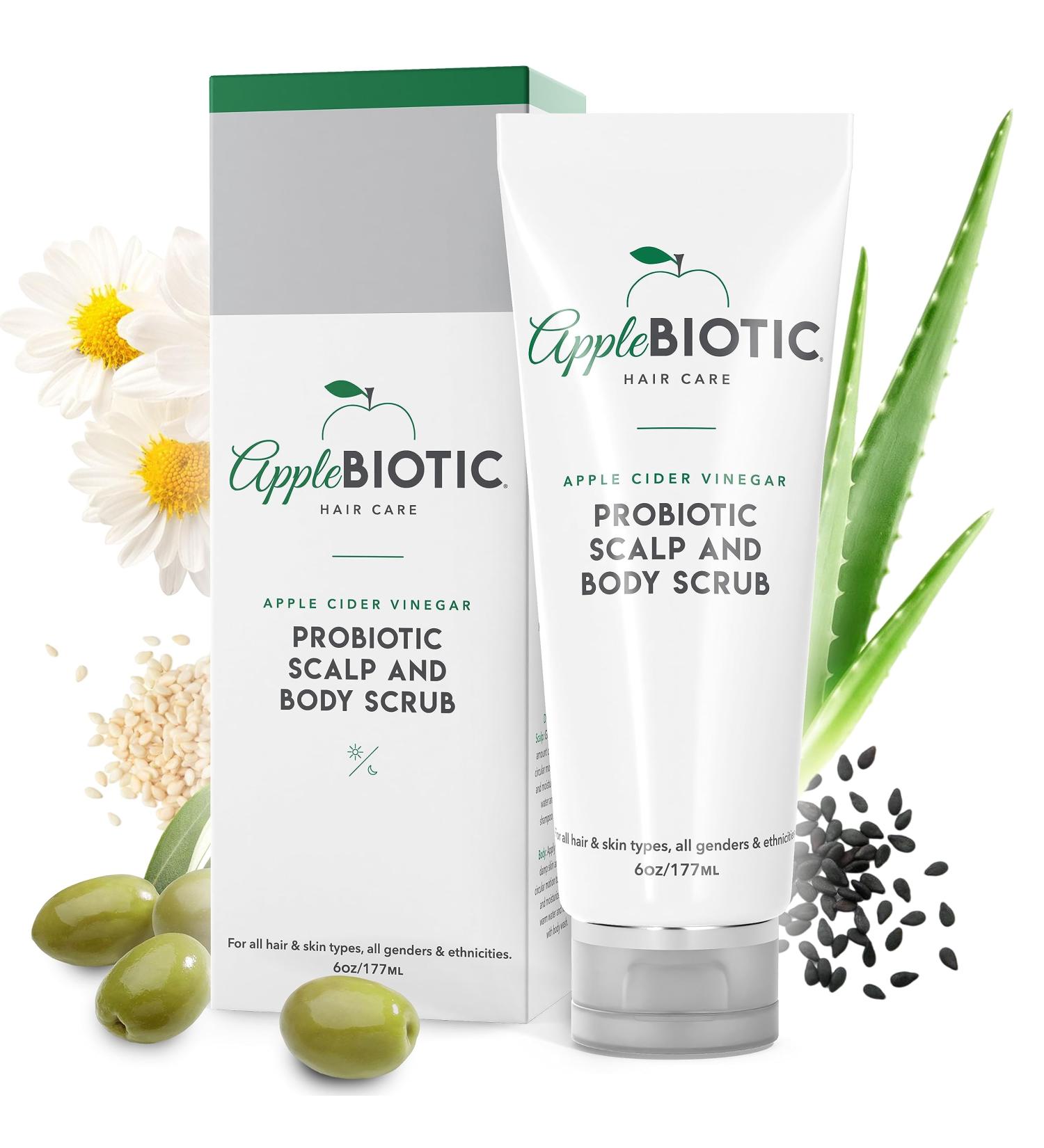 Scalp & Body Scrub - Exfoliating Sugar Scrub with Green Tea & Coconut Oil for Hair Face & Body - 6 oz - Buy Online on GoSupps.com