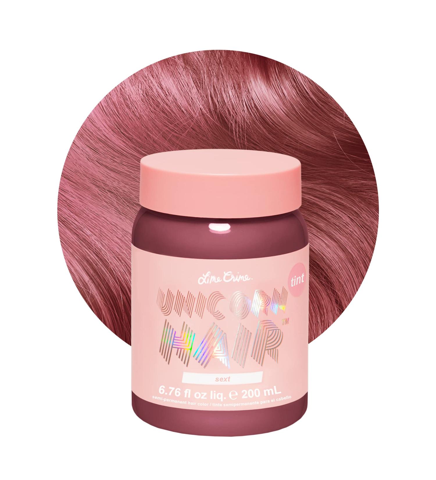 Unicorn Hair Tint Sext (Dusty Rose) - Damage-Free Semi-Permanent Color - Vegan & Moisturizing Formula with Sugary Citrus Vanilla Scent - Buy Online on GoSupps.com