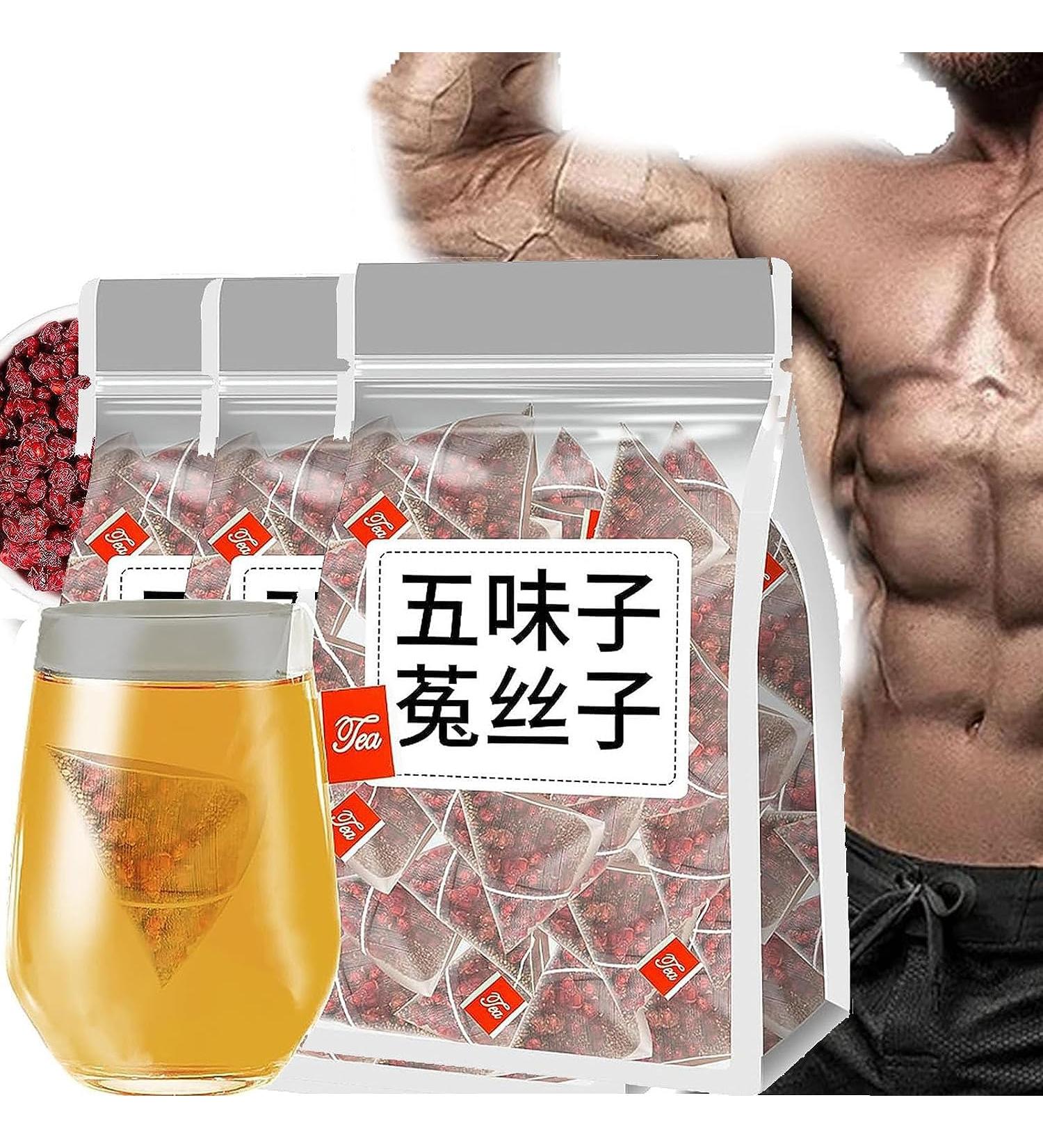 Five Flavors Goji Berry Tea - Men's Essentials Schisandra Dodder Tea Chinese Kidney Care Tea Nourishing Liver Tea Natural Combination Tea Bags (60PCS) - Buy Online on GoSupps.com