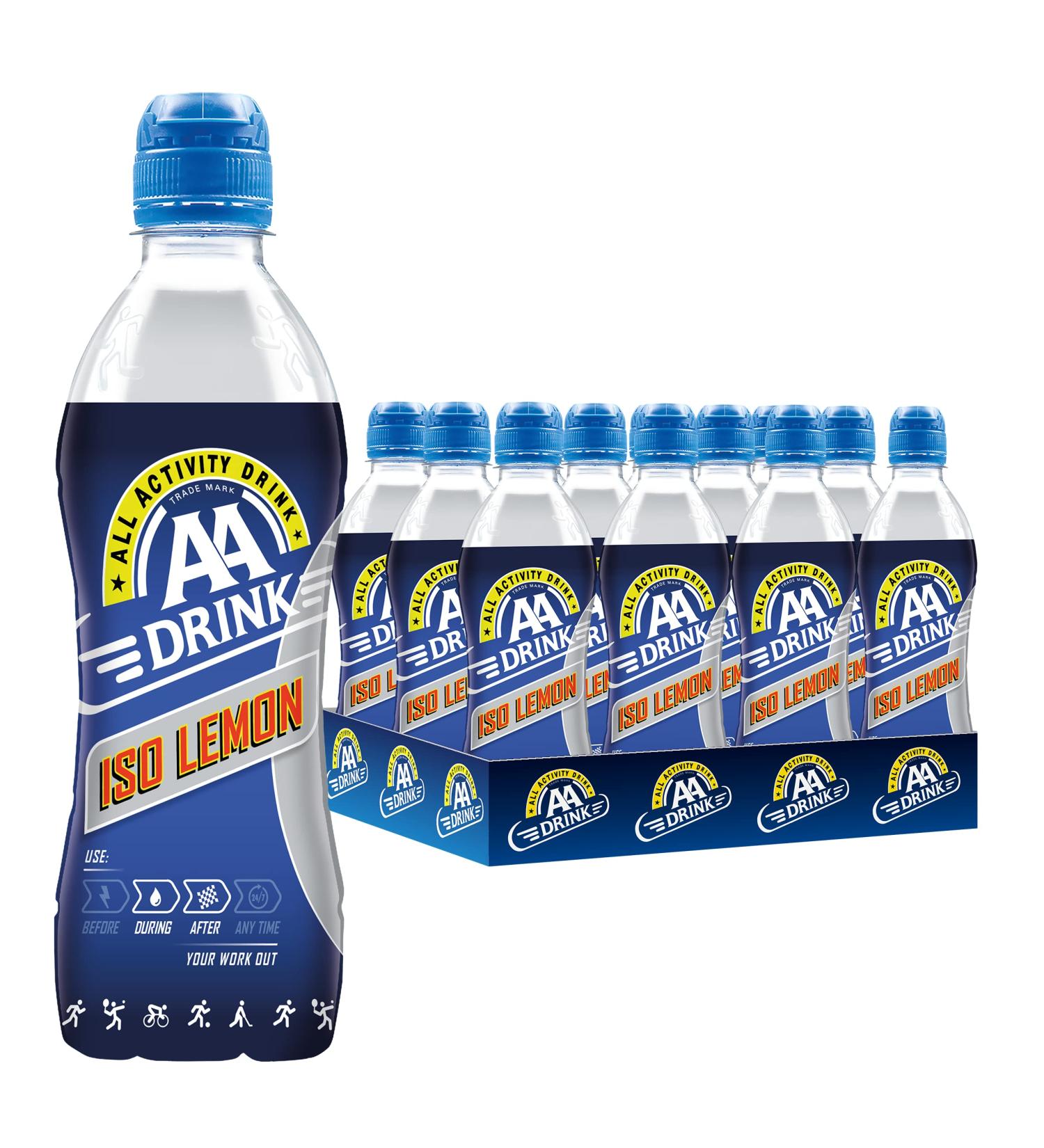 United Soft Drinks AA Drink Iso Lemon 05L 12 bottles incl deposit