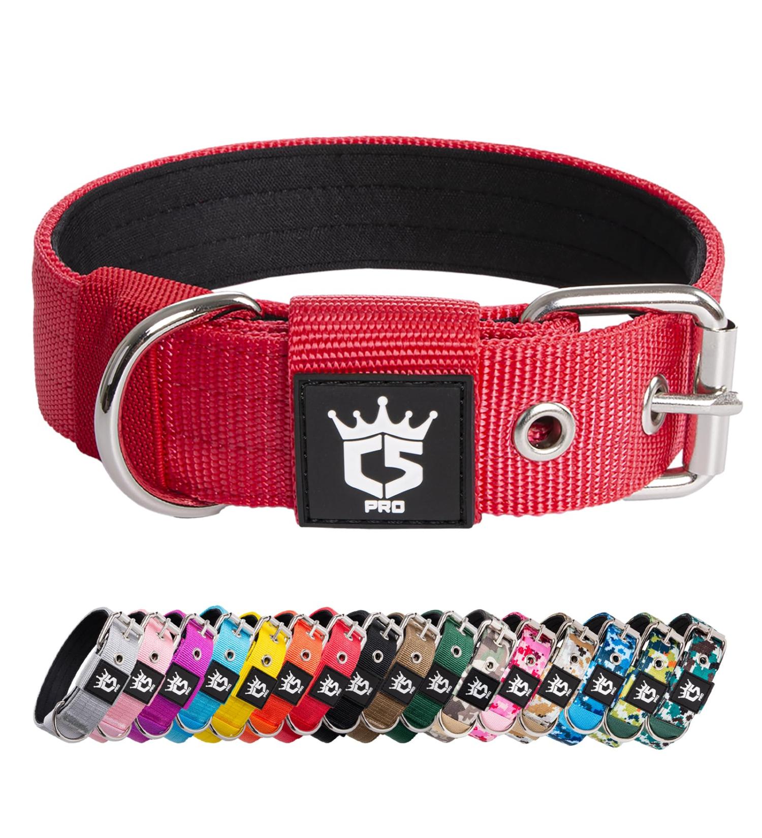 Buy Tspro Tactical Dog Collar - Military Quality 3.3cm Wide Adjustable S Size (35.5-43cm) Strong Red Dog Collar with Robust Metal Buckle - Buy Online on GoSupps.com