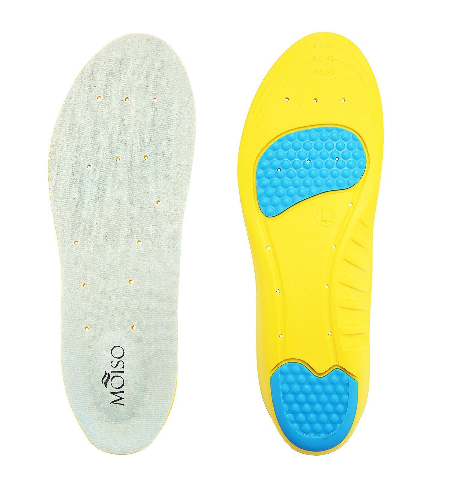 Moiso Orthopedic Insoles with Arch Support & Gel Massage - Relief for Foot Pain & Plantar Fasciitis (EU 42-45) - International Shipping Available - Buy Online on GoSupps.com