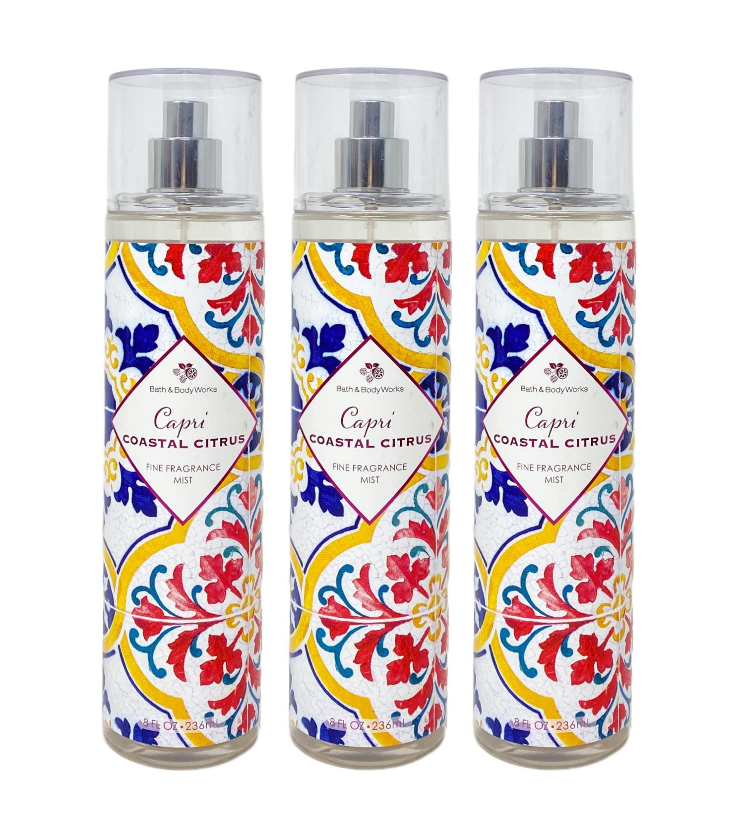 Bath & Body Works Capri Coastal Citrus Fine Fragrance Mist Trio Set - Full Size