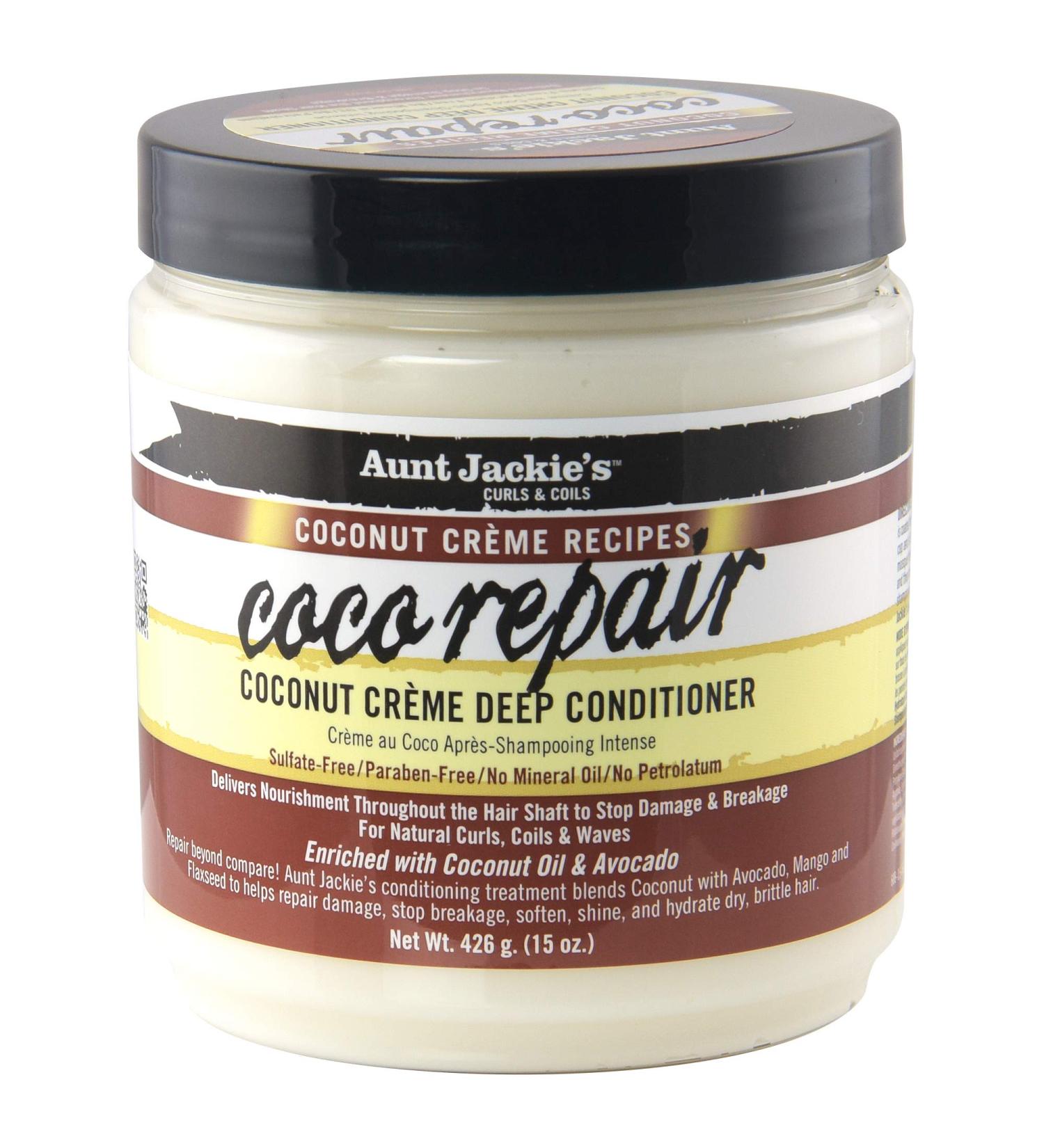 Aunt Jackie's Coconut Cr me Recipes Coco Repair Deep Hair Conditioner - Nourishing Treatment for Natural Curls - 15 oz - Buy Online on GoSupps.com