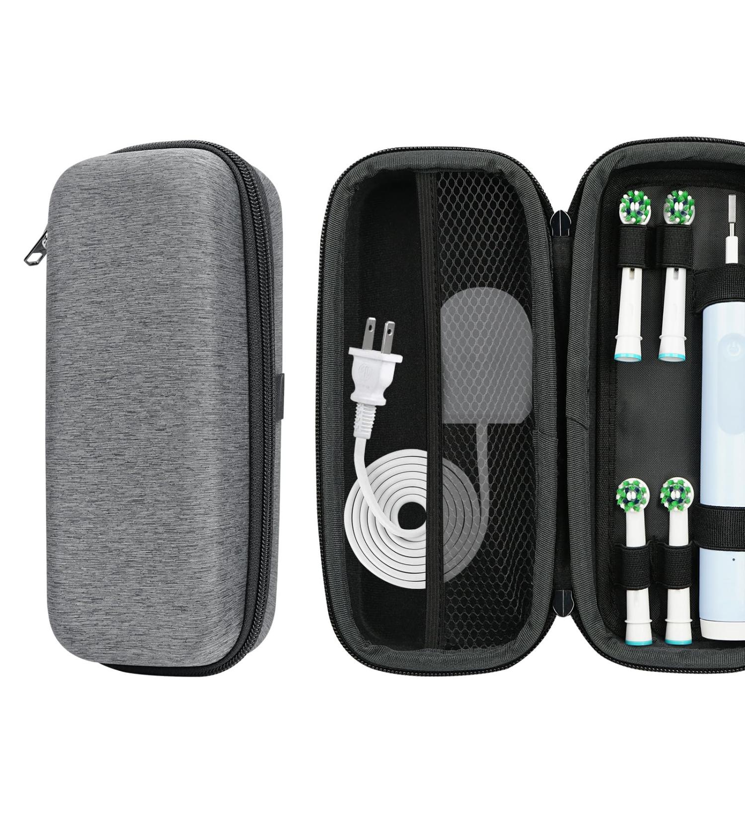 Travel Toothbrush Case for Oral-B & Philips Sonicare | Fits Pro 1000 2000 3000 3500 1500 & ProtectiveClean 4100 5100 | Accessory Storage Included - Buy Online on GoSupps.com