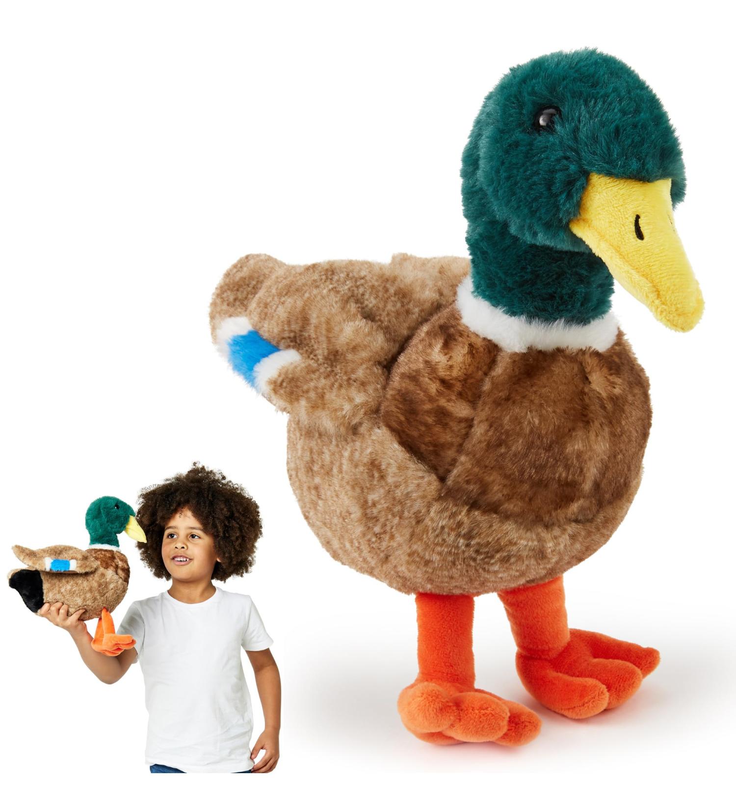 Zappi Co 30cm Mallard Plush Toy - Eco-Friendly Bright Cuddly Duck for Children's Imaginary Pond Play - Buy Online on GoSupps.com
