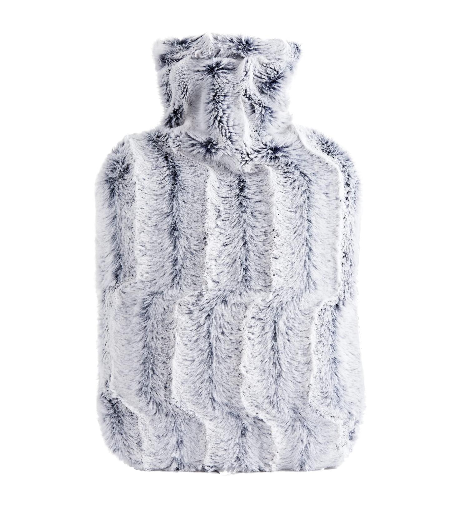 Samply 2L Hot Water Bottle with Furry Navy Blue Cover - Warmth & Comfort for All Seasons - Buy Online on GoSupps.com