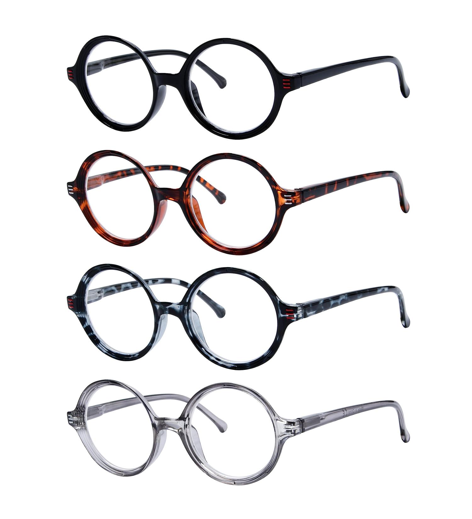 Eyekepper 4-Pack Women s Round Reading Glasses +2.50 - Small Lens Mixed Colors Stylish & Comfortable - Buy Online on GoSupps.com