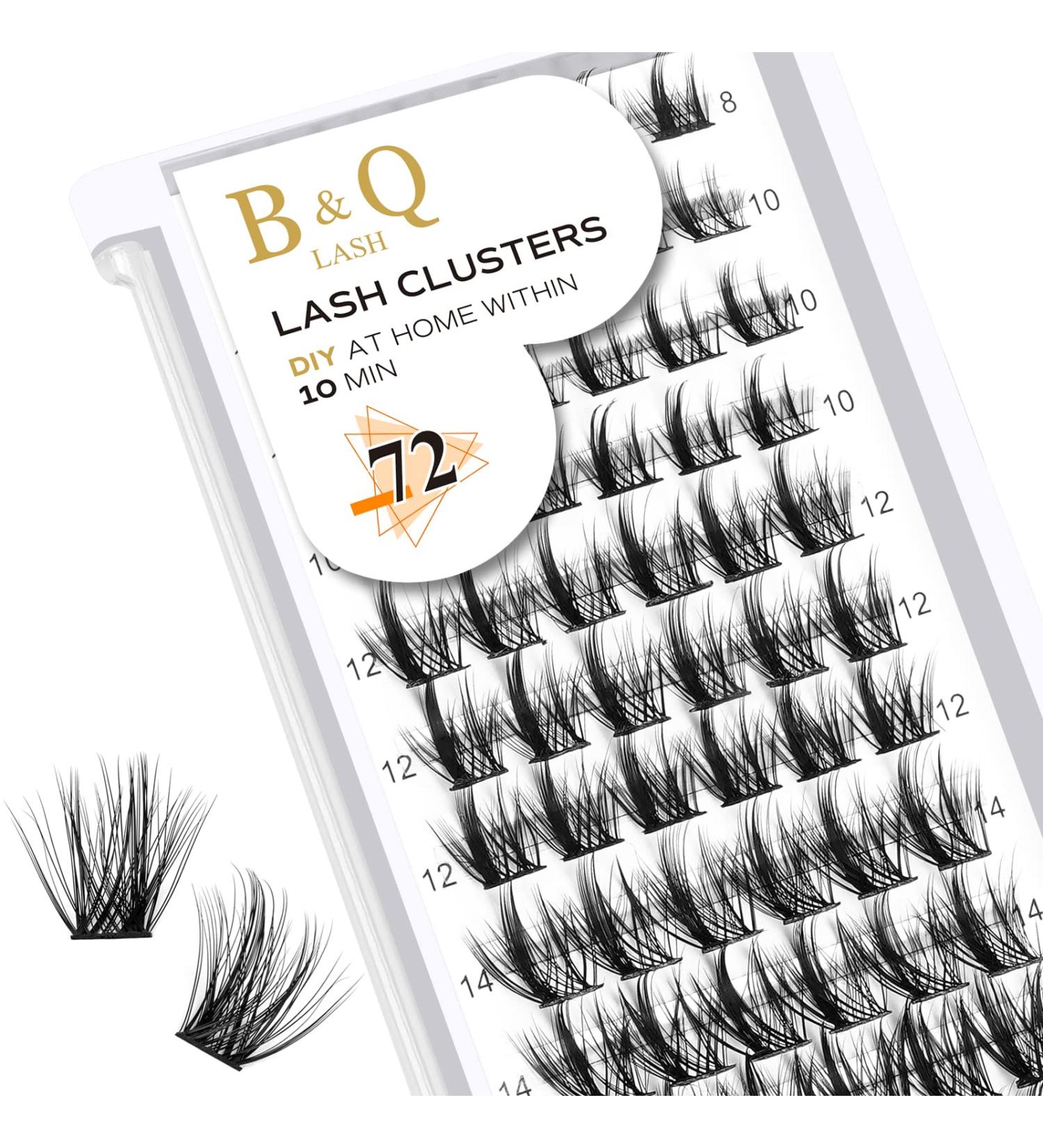 72 Count D Curl Individual Cluster Lashes | Natural Soft Fluffy Eyelash Extensions - UK-FD-B43-D-8-16MIX - Buy Online on GoSupps.com