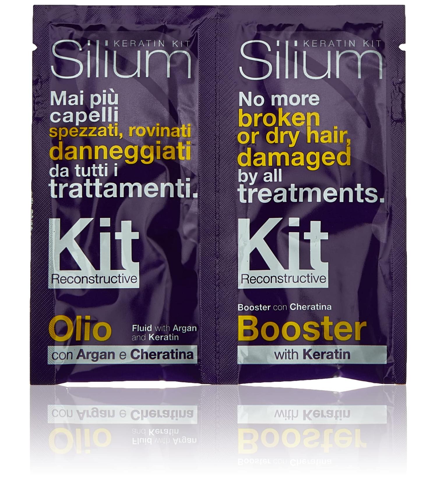 Silium Keratin & Argan Reconstructive Sachet Set - Revitalize Hair | 24ml & 12ml - International Shipping Available - Buy Online on GoSupps.com