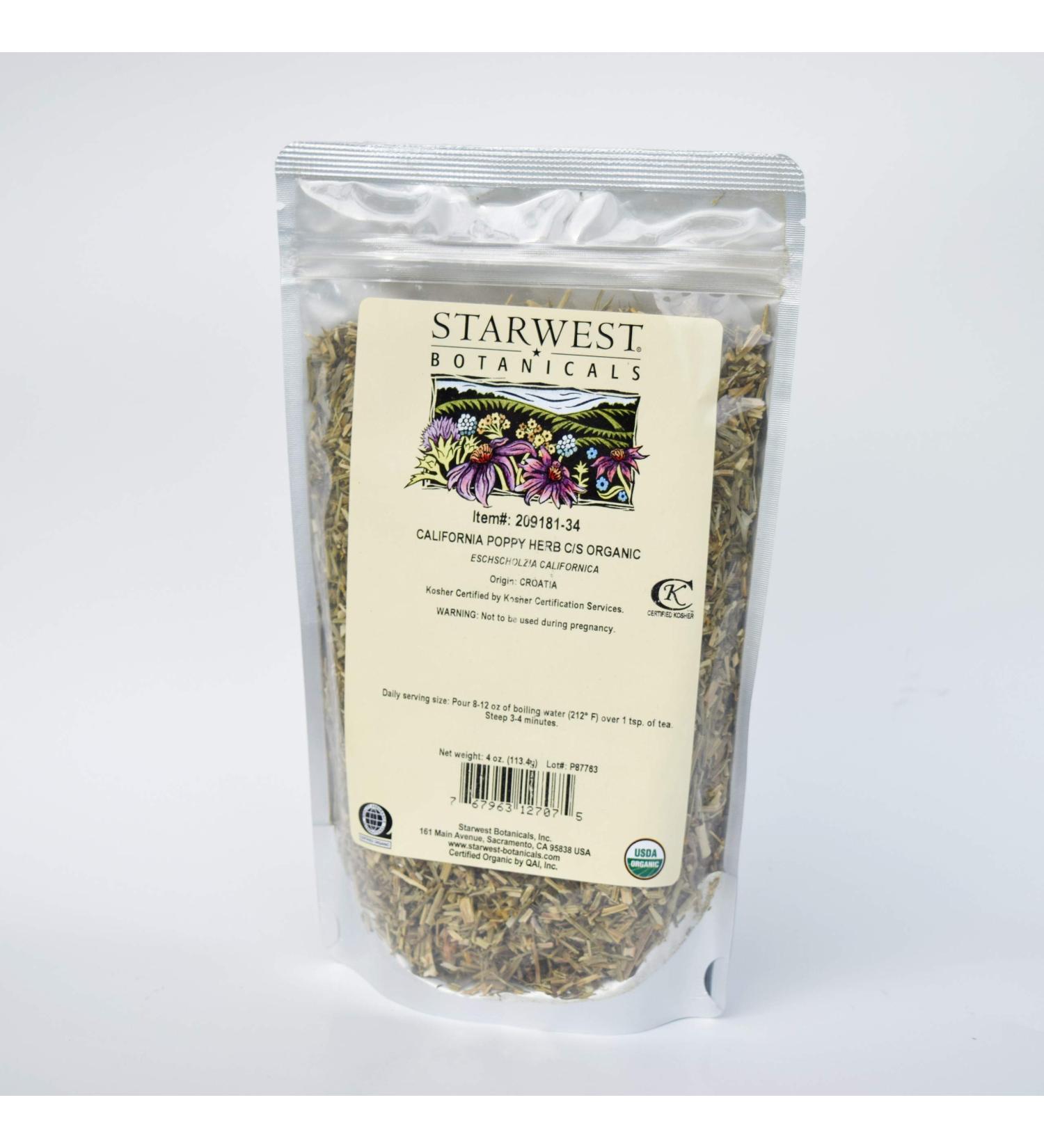 Organic California Poppy Herb C/S