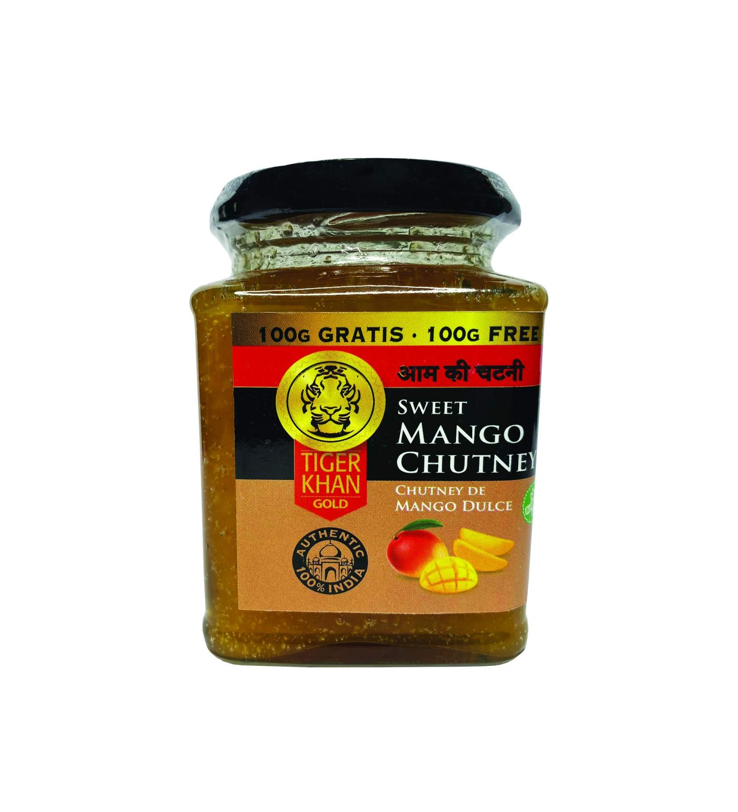 Tiger Khan - Tiger Khan - Sweet mango chutney - Typical Indian sauce - Ideal to accompany meats - Vegetables and fish - 300g